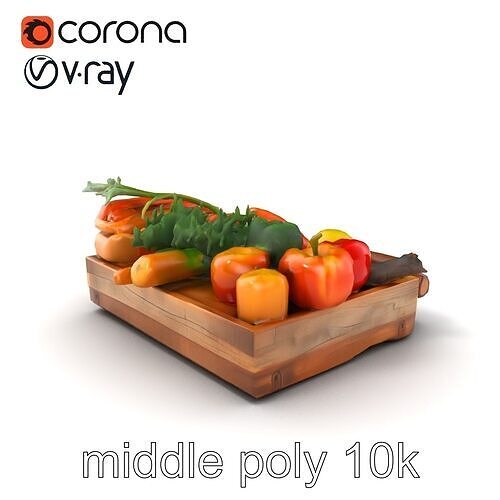 Countryside Market Display Rustic Foods model pack Low-poly 3D model