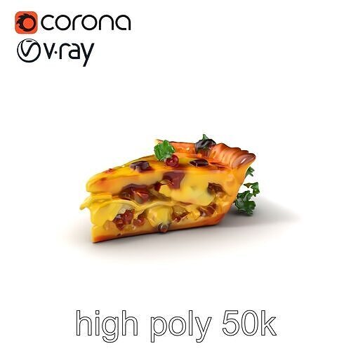 Quiche Lorraine Breakfast Feast model pack Low-poly 3D model 3