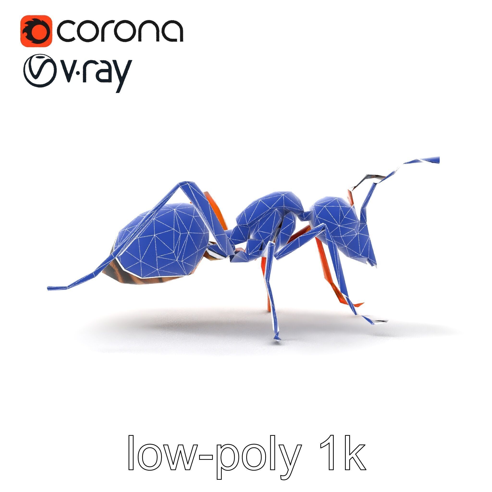 Desert Ant Golden Brown model pack Low-poly 3D model_24