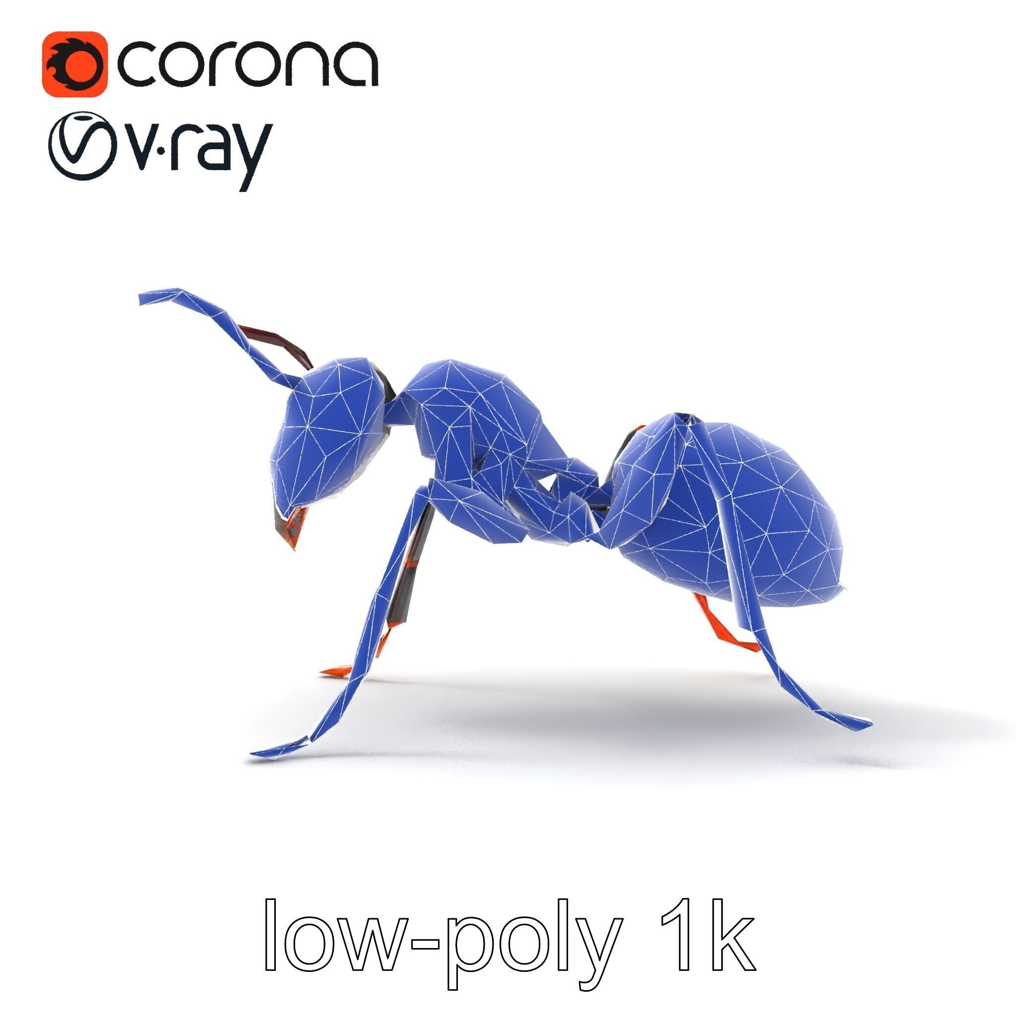 Gray-Black Mountain Ant Detailed Sculpture model pack Low-poly 3D model_19