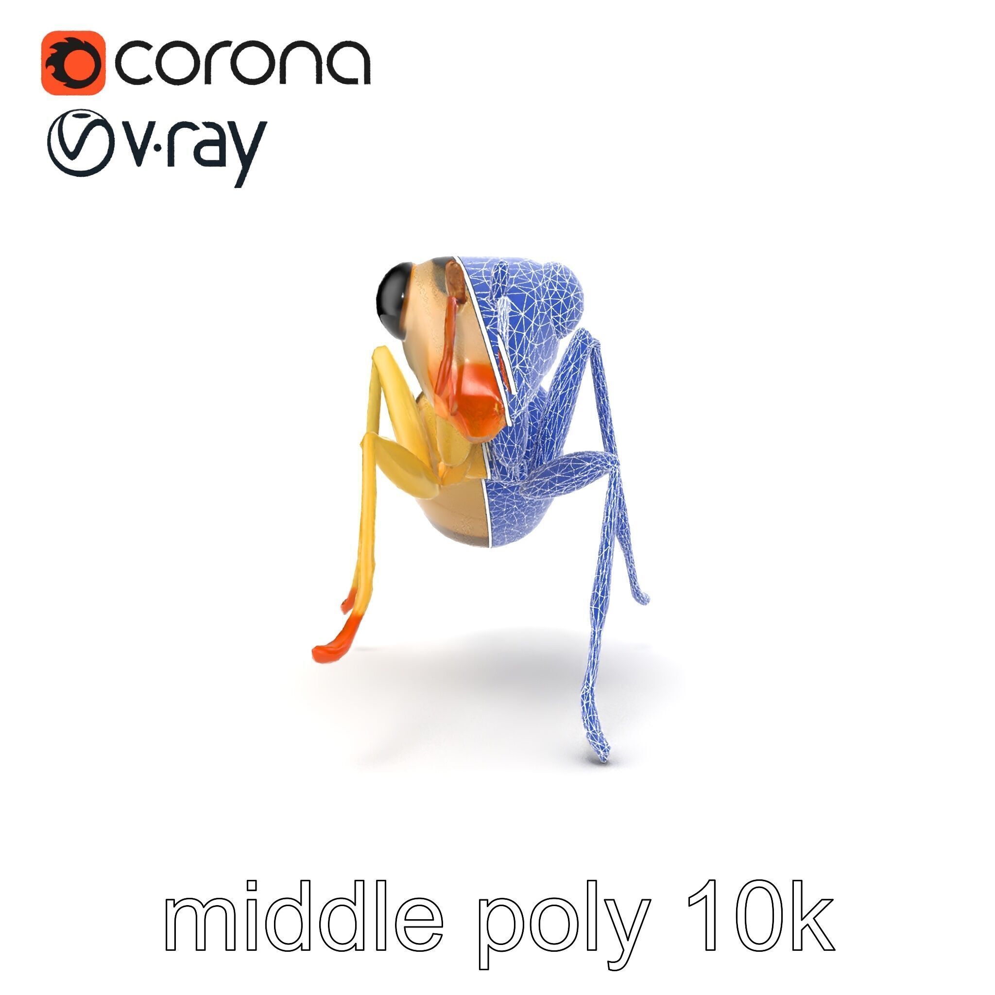 Crystal White Sugar Ant Model Pack Low-poly 3D model_14