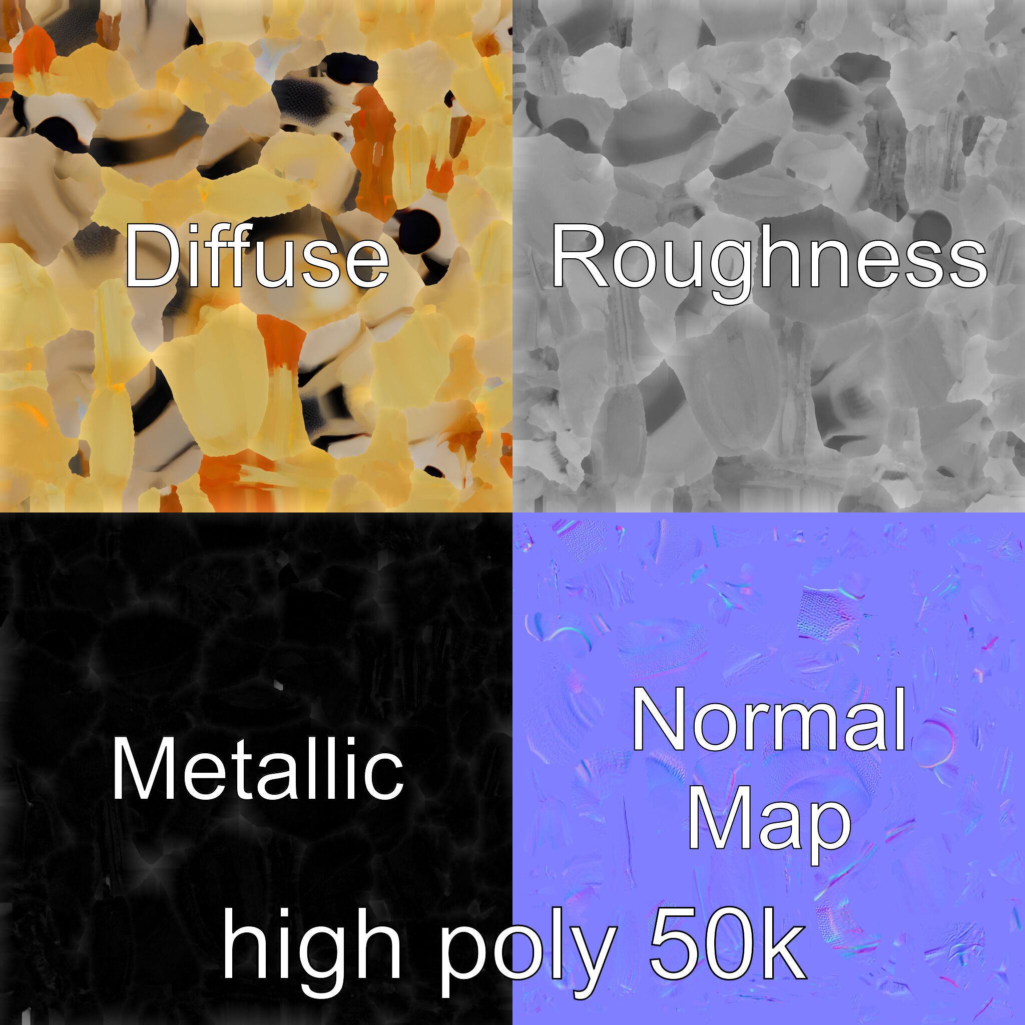 Crystal White Sugar Ant Model Pack Low-poly 3D model_3