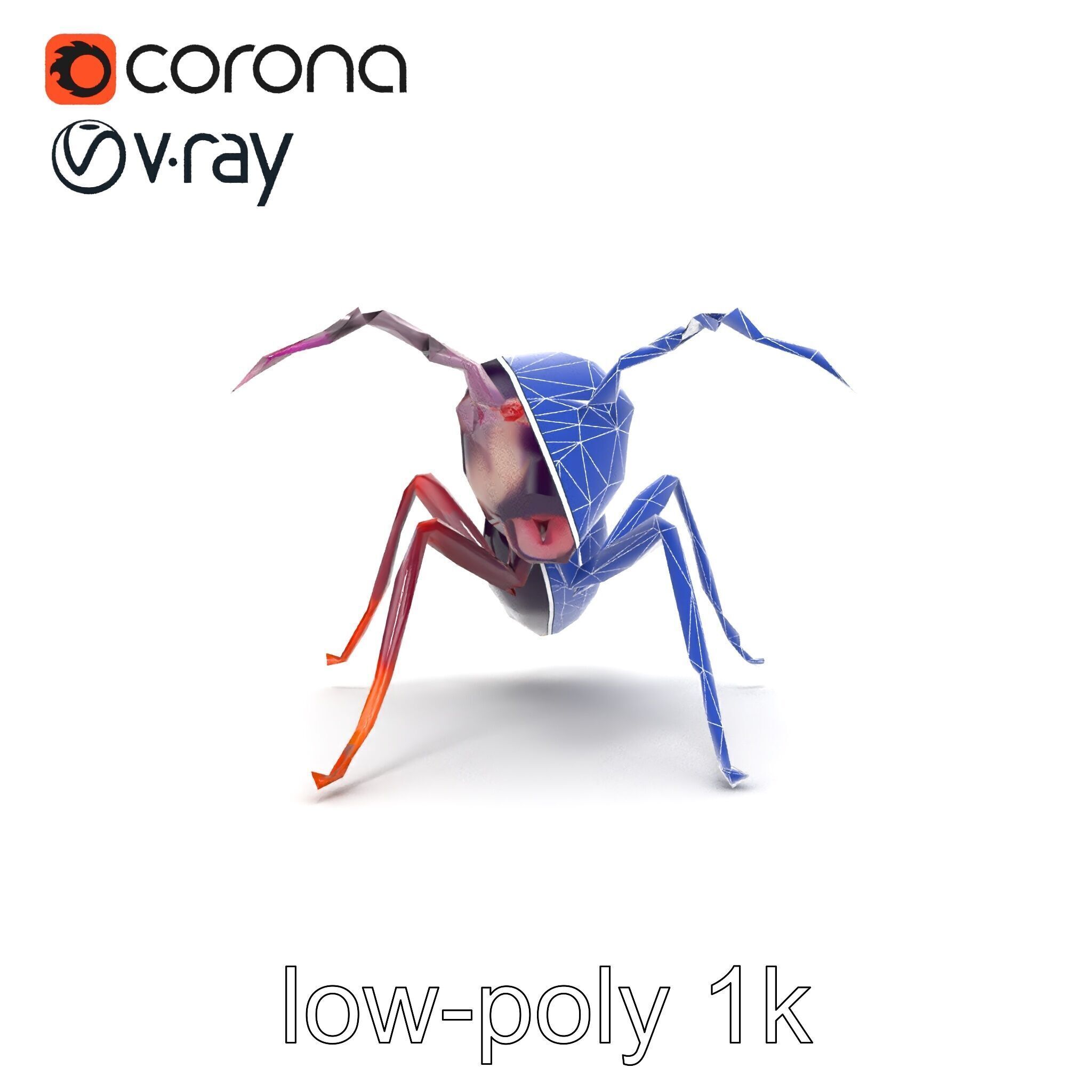 Tropical Explorer Ant Model Pack Low-poly 3D model_19