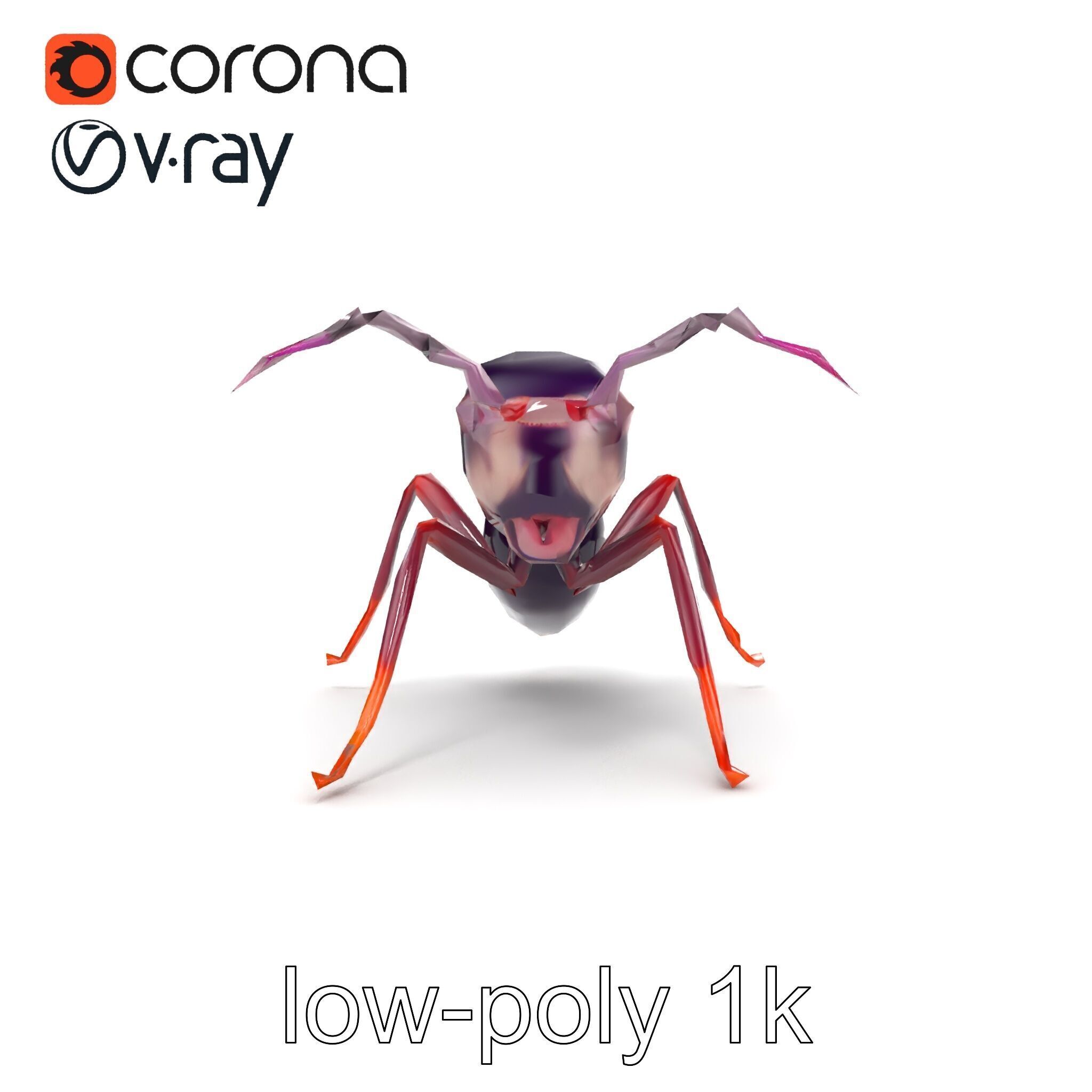 Tropical Explorer Ant Model Pack Low-poly 3D model_27