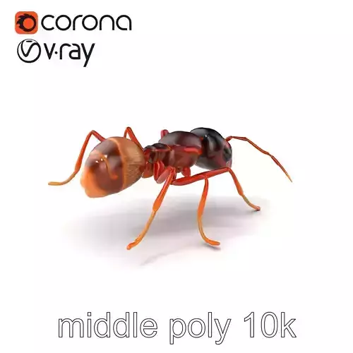 3D Tree Ant Brown Textured Surface Model Pack Low-poly 3D model