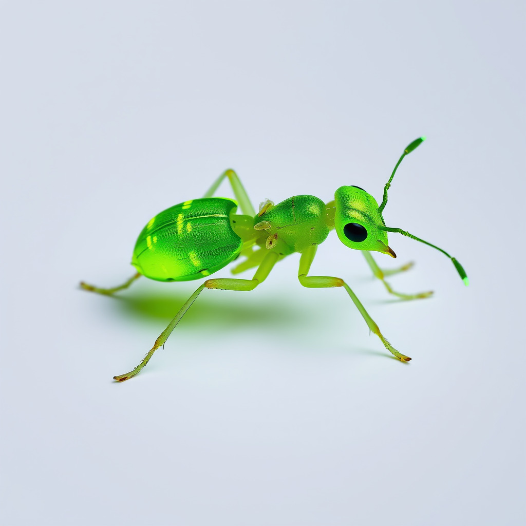 Bioluminescent Neon Green Firefly Ant Insect model pack Low-poly 3D model_3