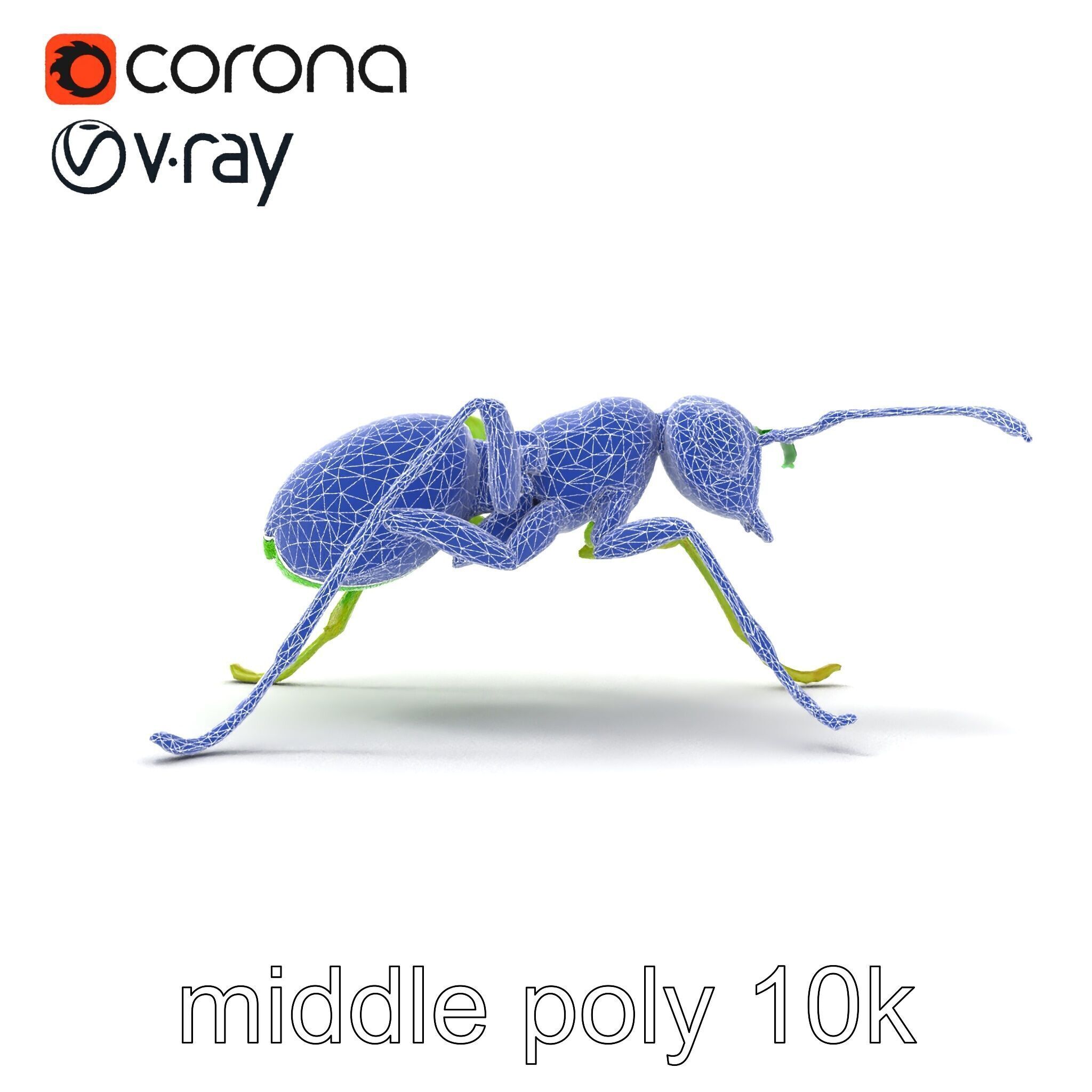 Bioluminescent Neon Green Firefly Ant Insect model pack Low-poly 3D model_24