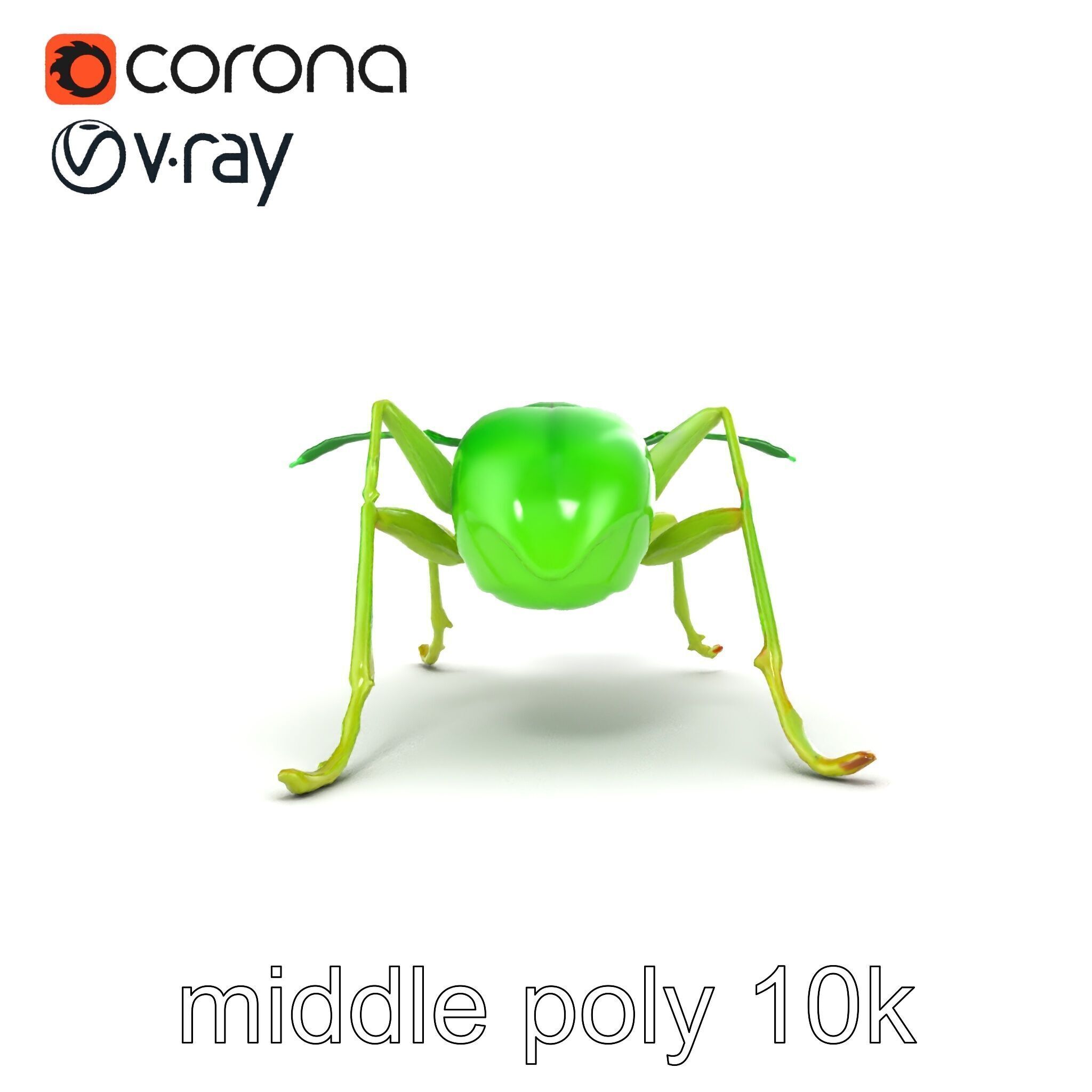 Bioluminescent Neon Green Firefly Ant Insect model pack Low-poly 3D model_23