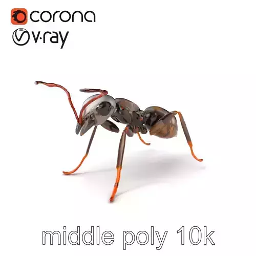 Metallic Miner Ant Model Pack Low-poly 3D model