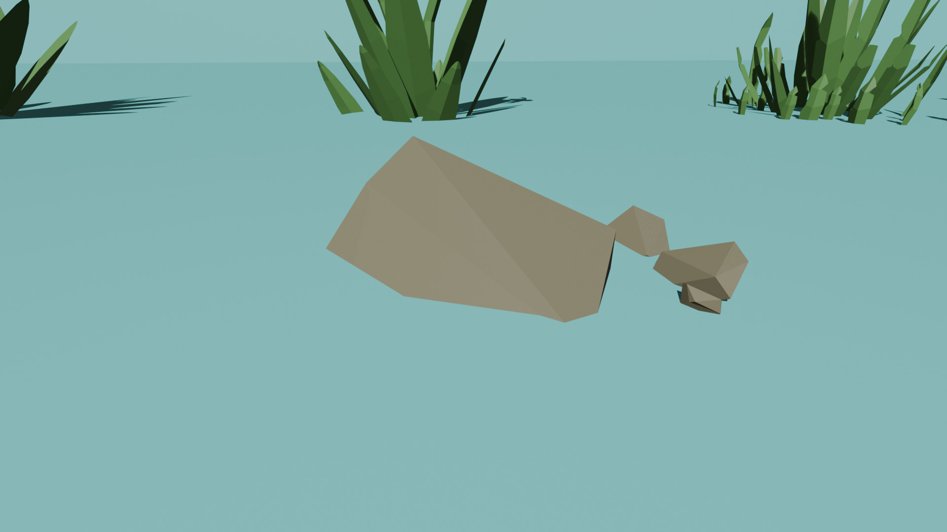 Low Poly Grass and Stones Pack Low-poly 3D model_4