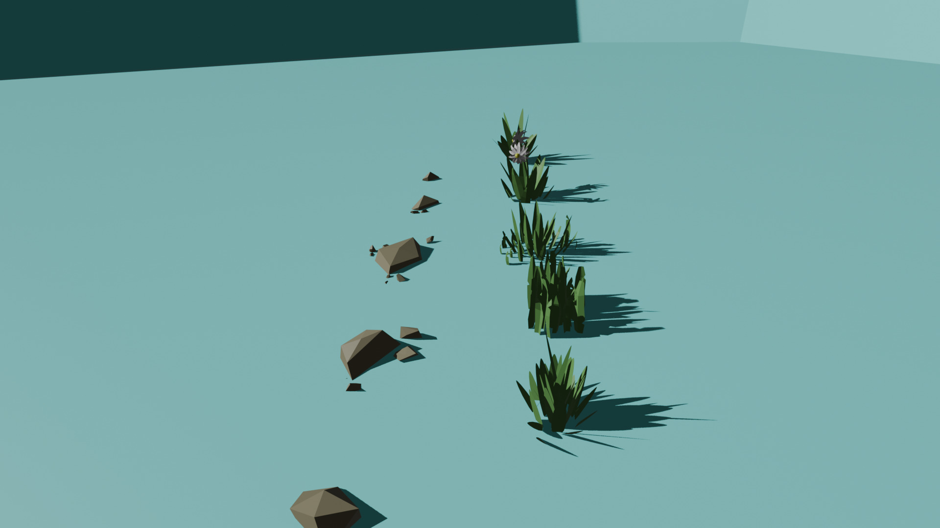 Low Poly Grass and Stones Pack Low-poly 3D model_14