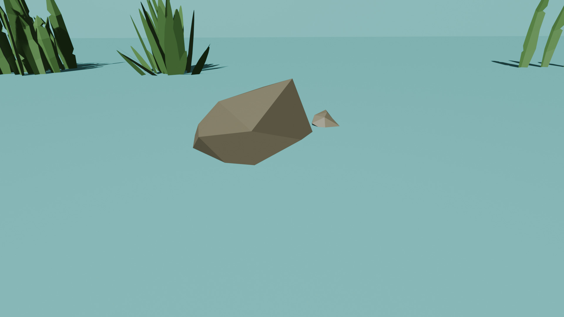 Low Poly Grass and Stones Pack Low-poly 3D model_7