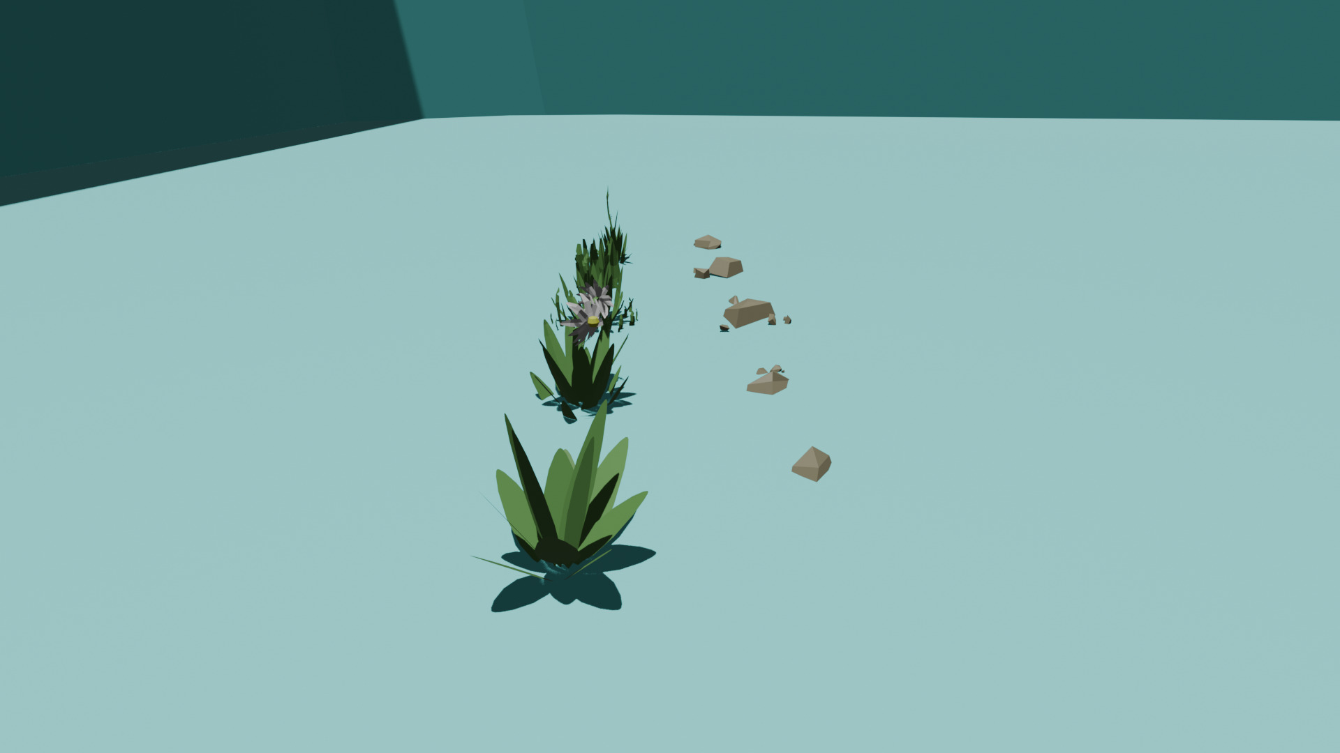 Low Poly Grass and Stones Pack Low-poly 3D model_16