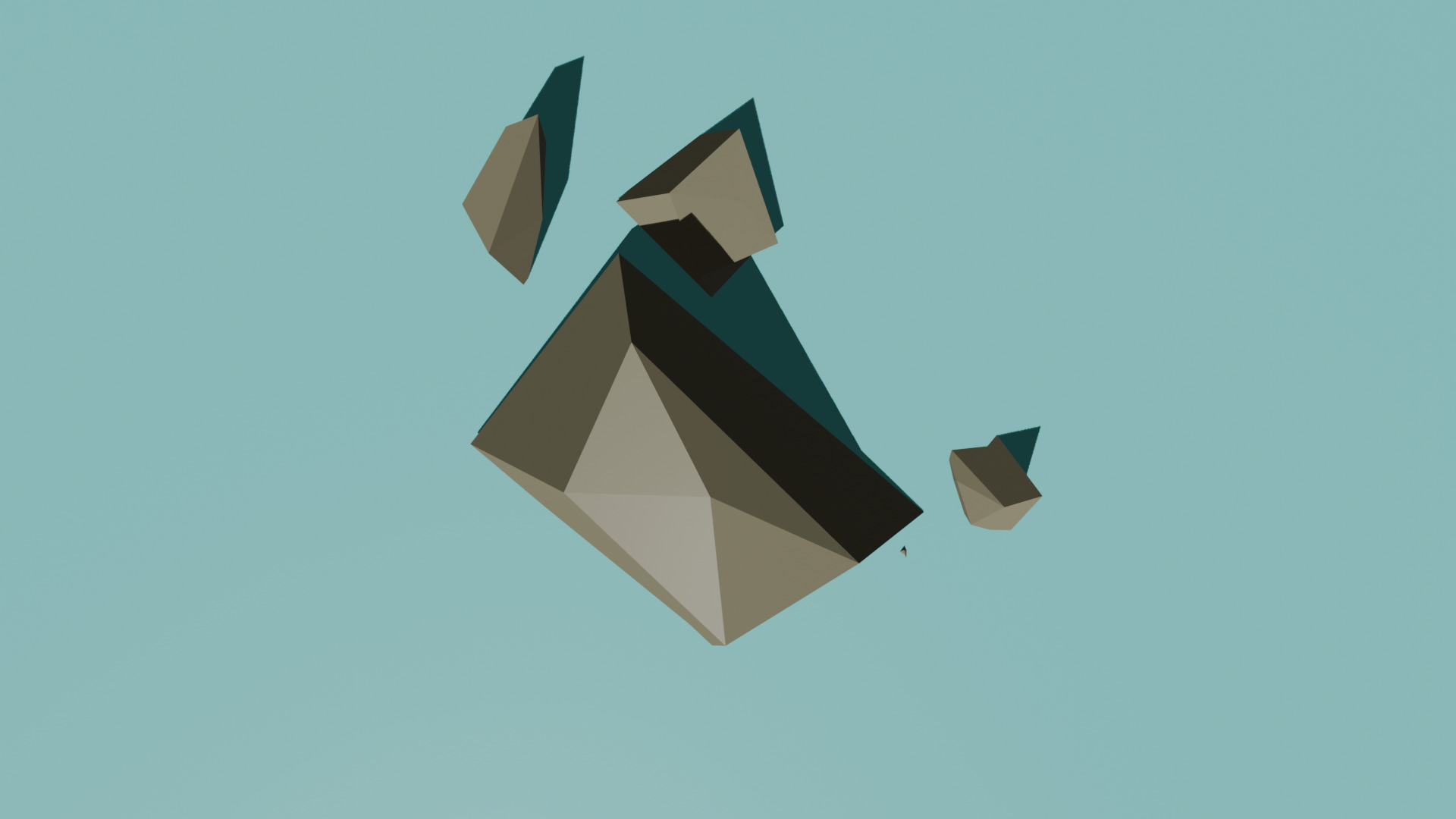 Low Poly Grass and Stones Pack Low-poly 3D model_12