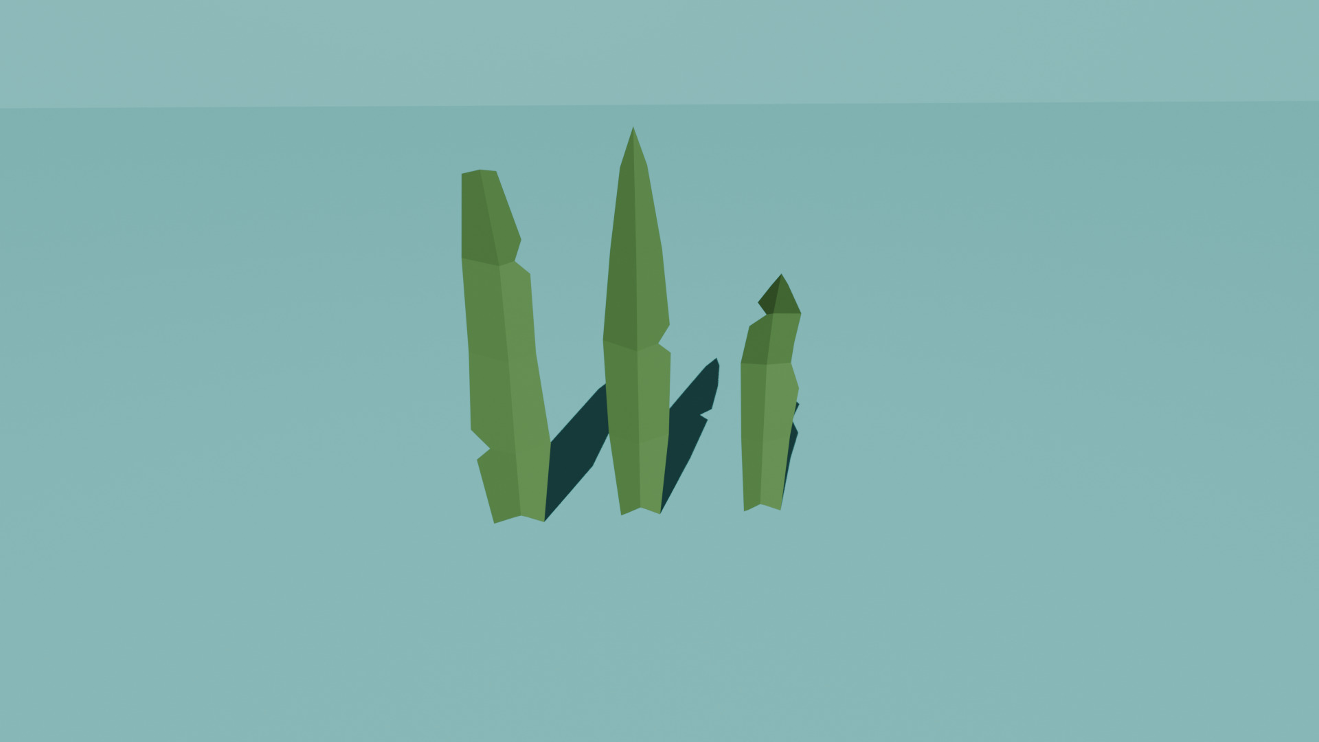 Low Poly Grass and Stones Pack Low-poly 3D model_2