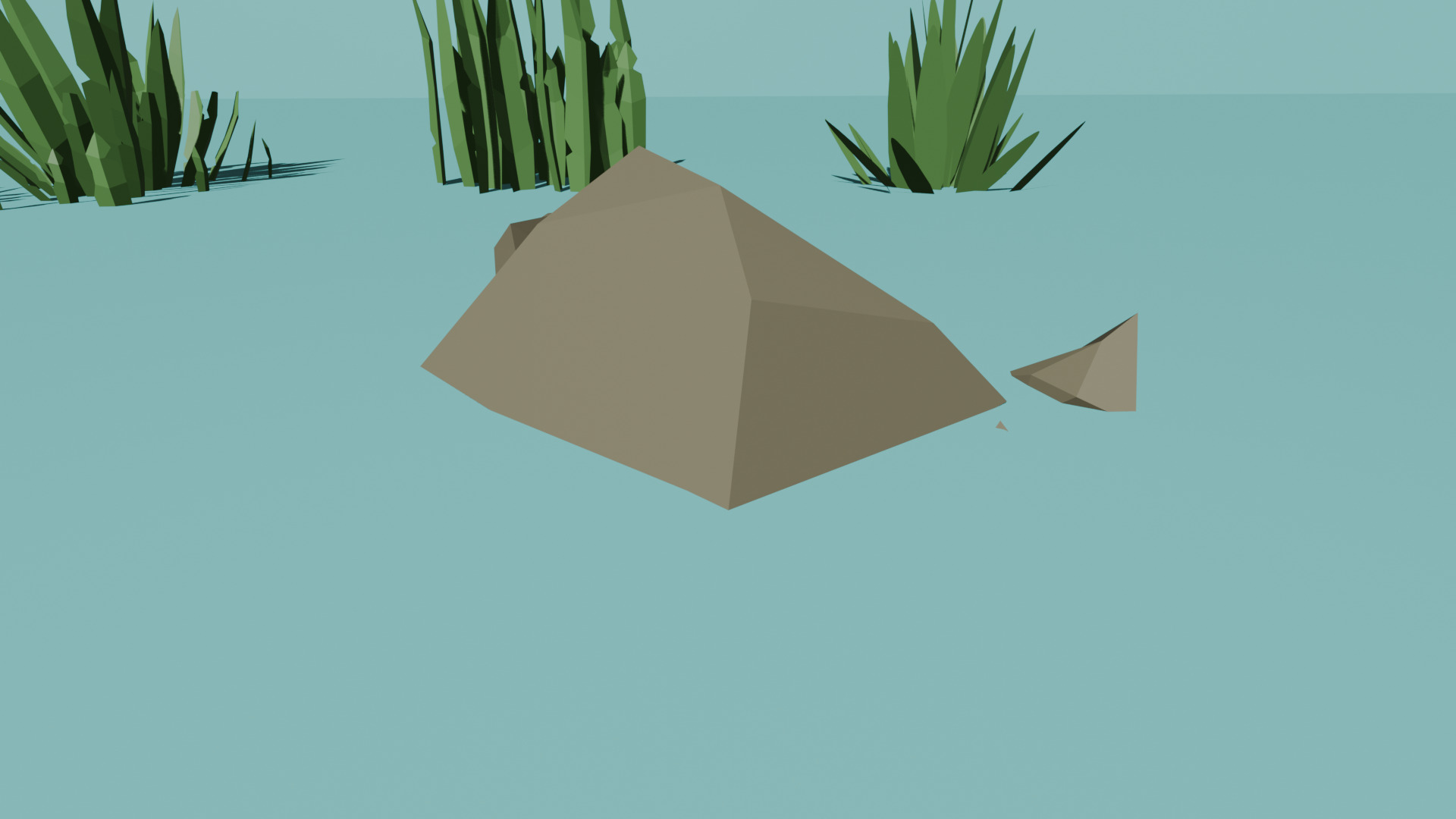 Low Poly Grass and Stones Pack Low-poly 3D model_6