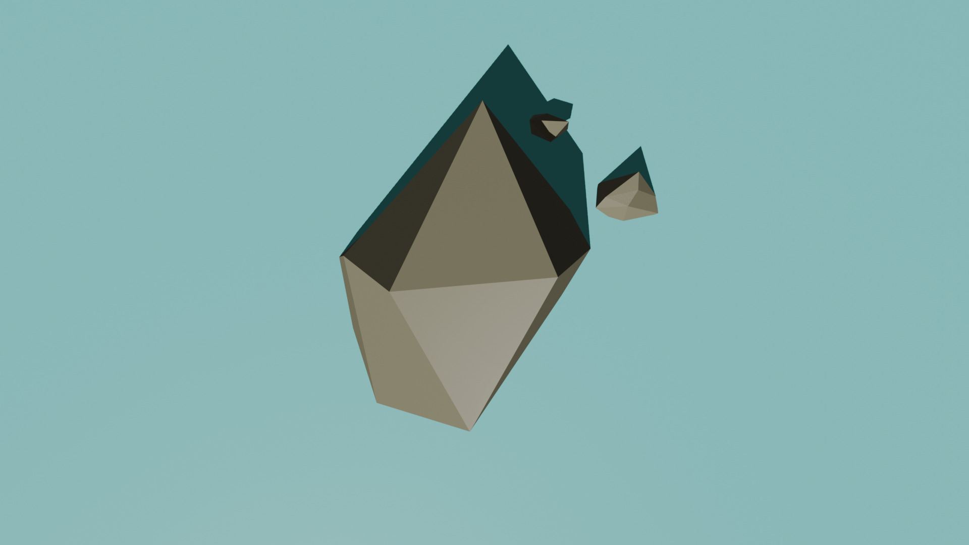 Low Poly Grass and Stones Pack Low-poly 3D model_13