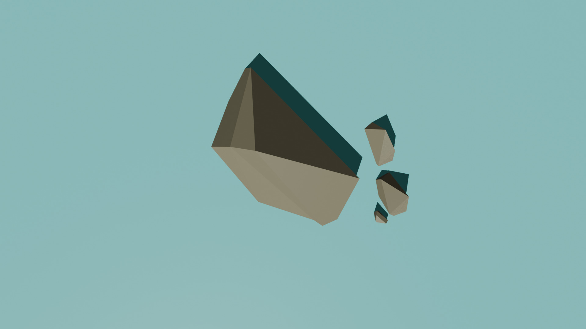 Low Poly Grass and Stones Pack Low-poly 3D model_9