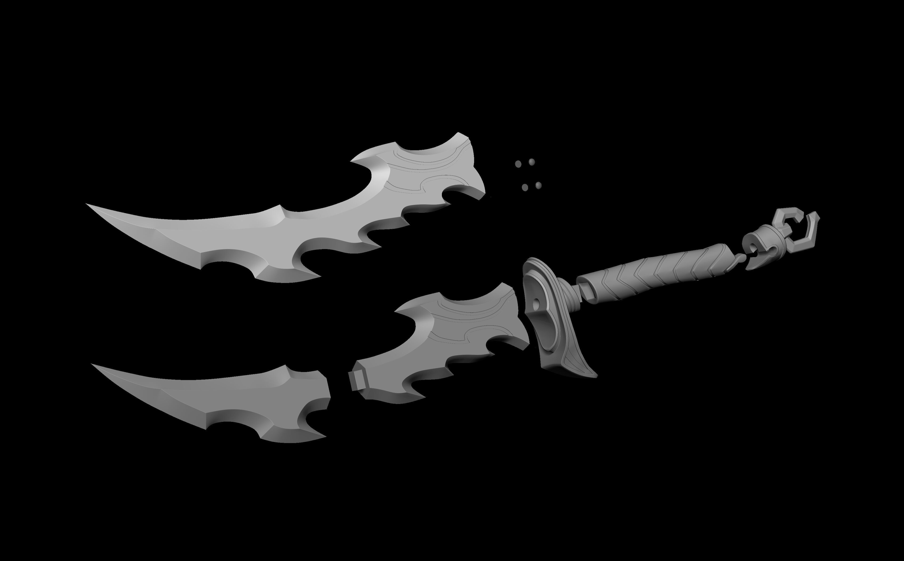 Solo Leveling KnightKiller Dagger 3D Print File STL 3D print model_3