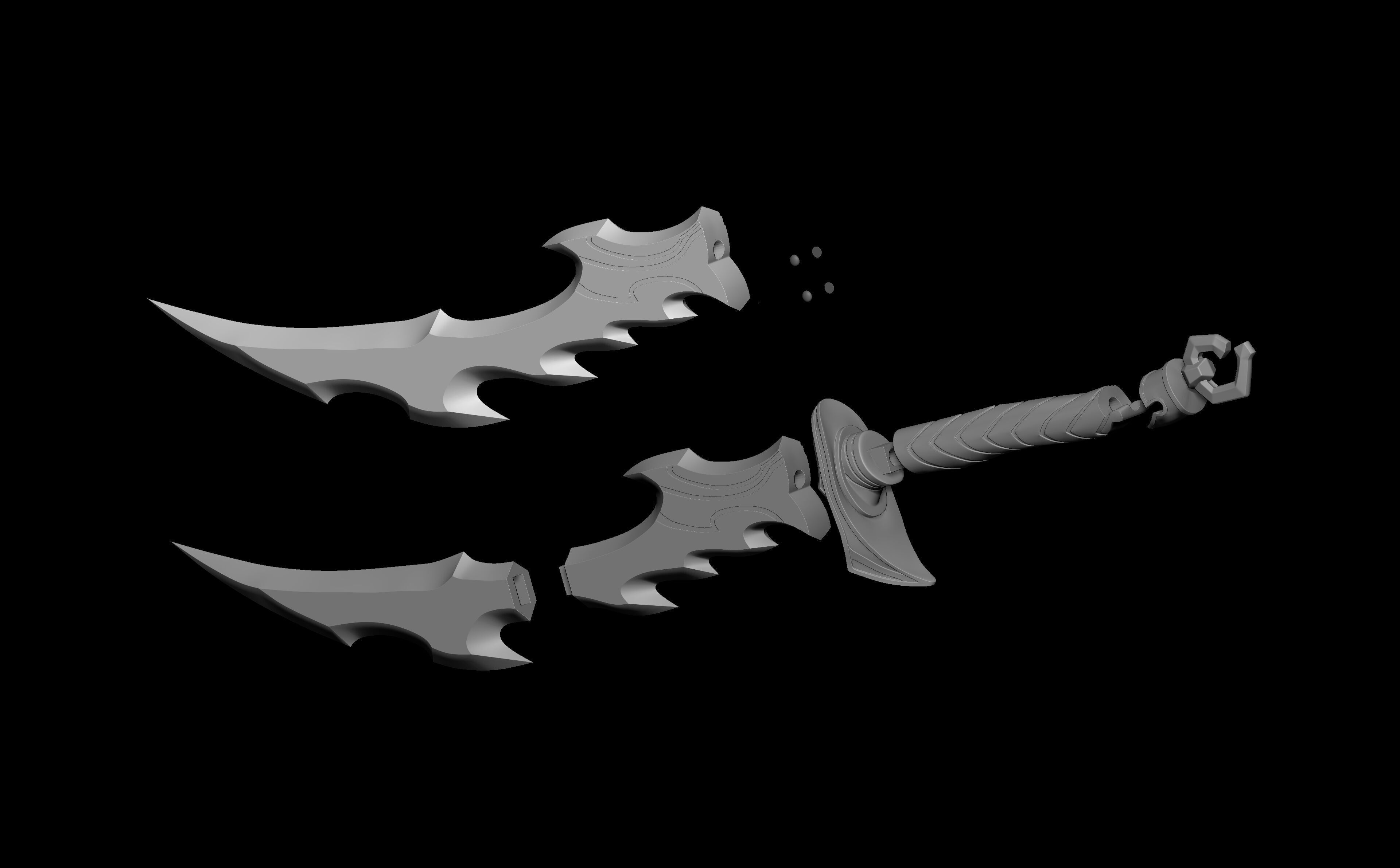 Solo Leveling KnightKiller Dagger 3D Print File STL 3D print model_4
