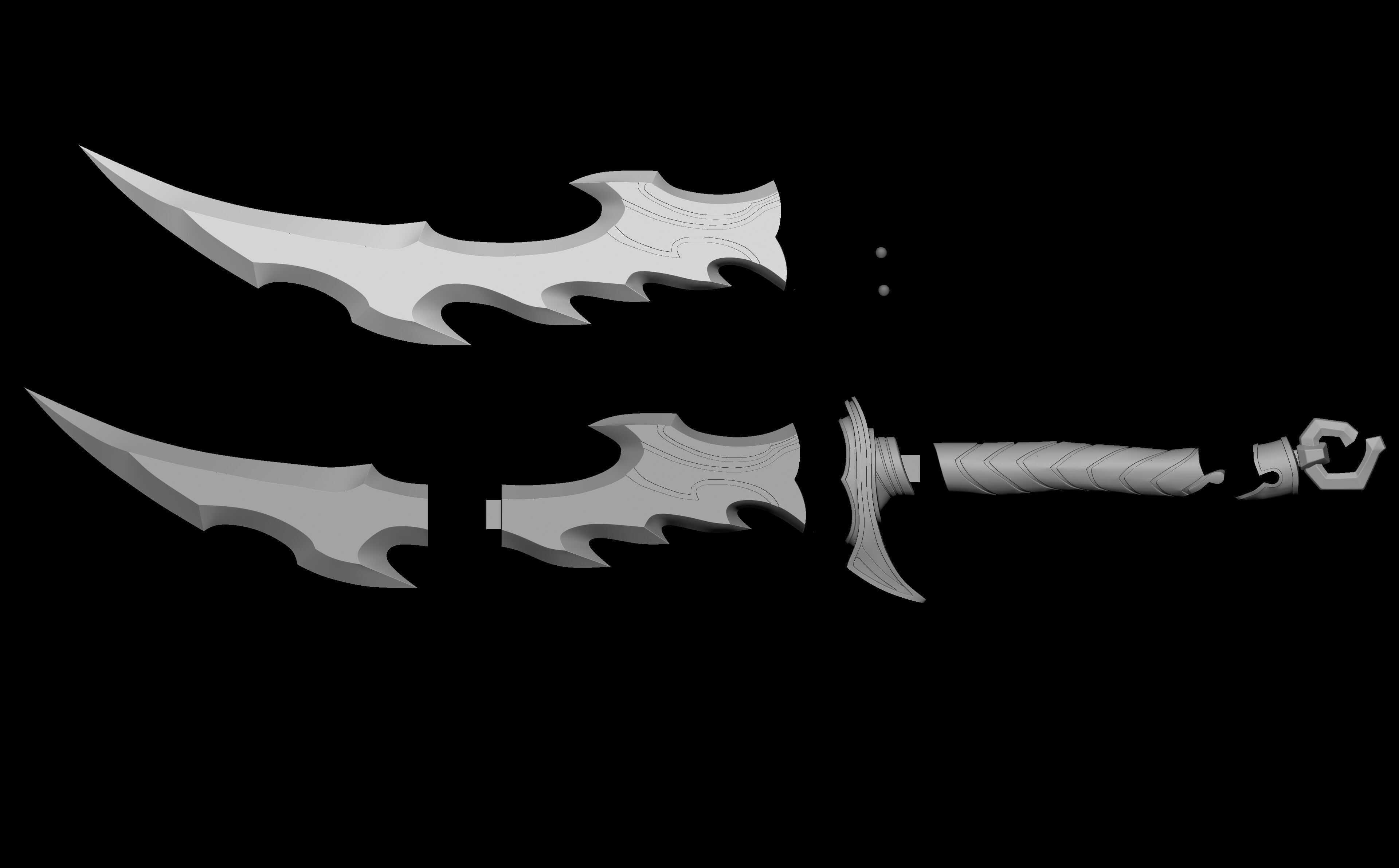 Solo Leveling KnightKiller Dagger 3D Print File STL 3D print model_2