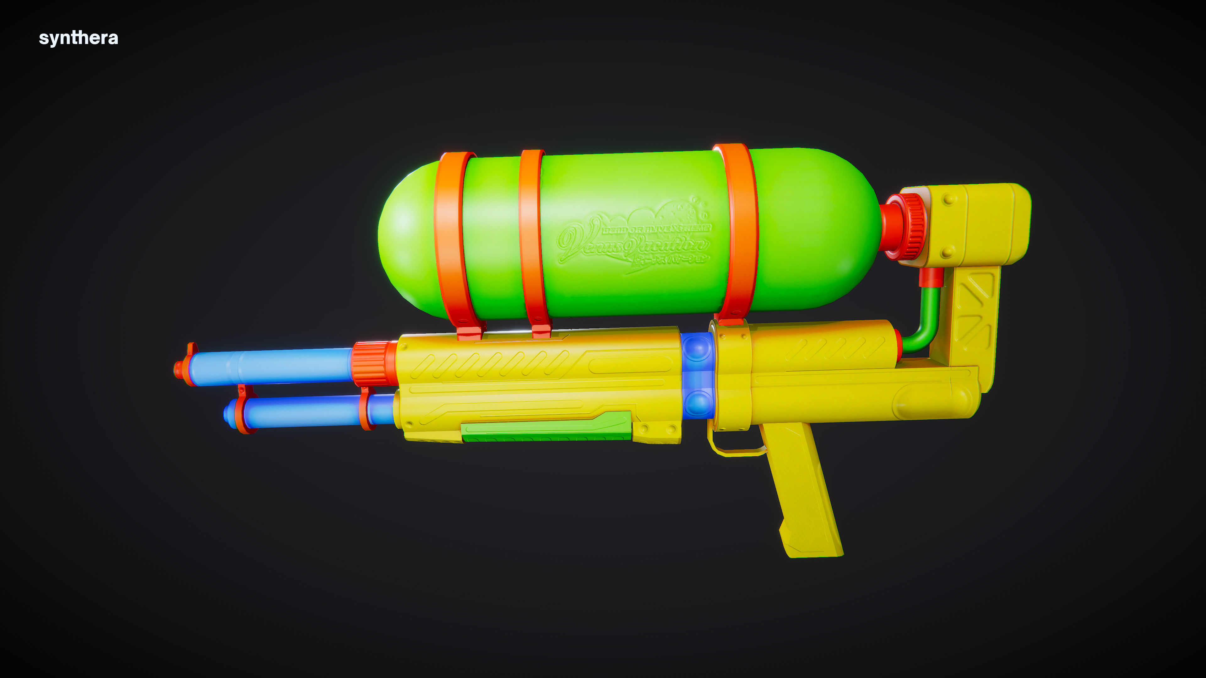 Water Gun 01 Active 3D model_4