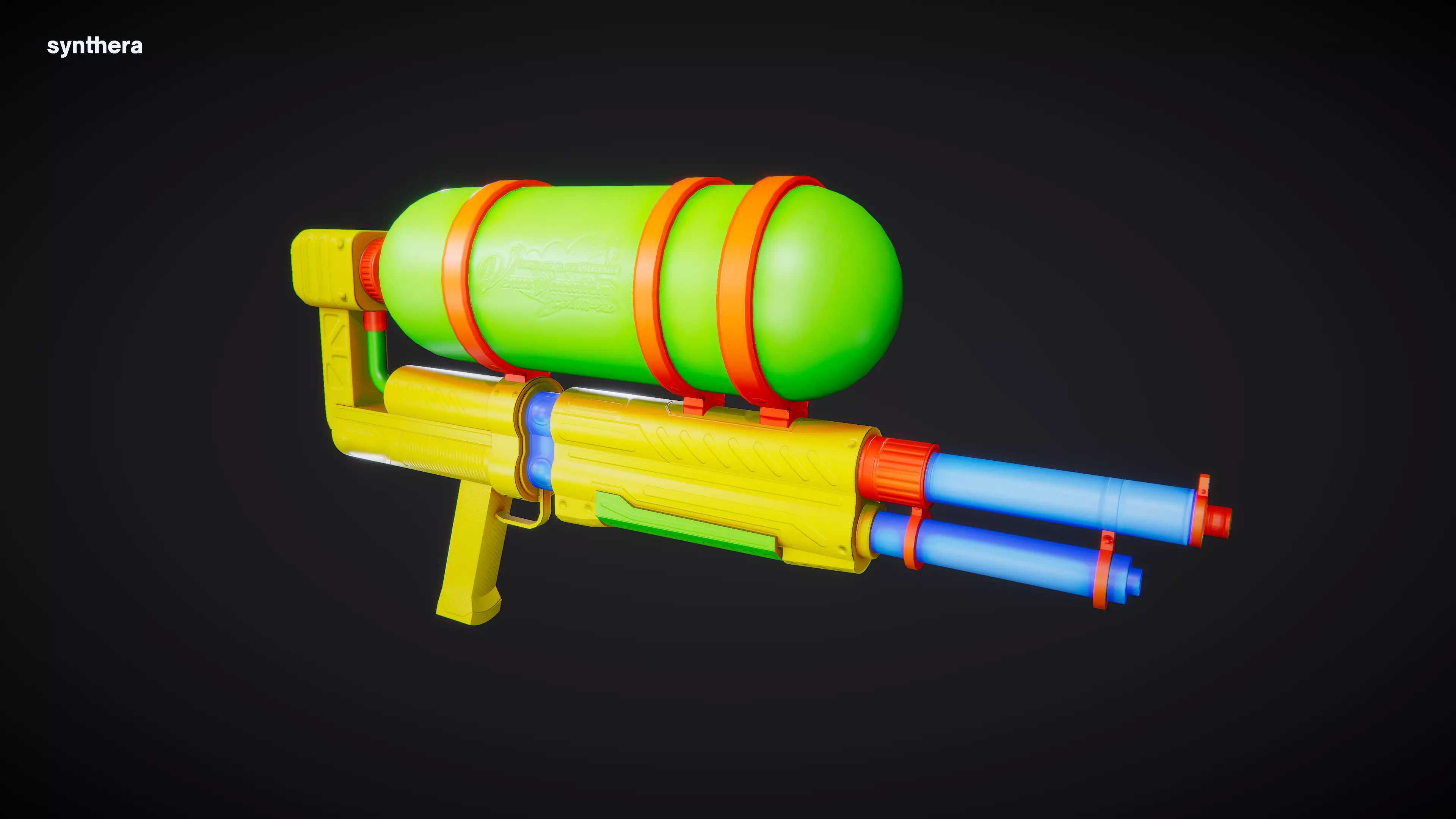 Water Gun 01 Active 3D model_0