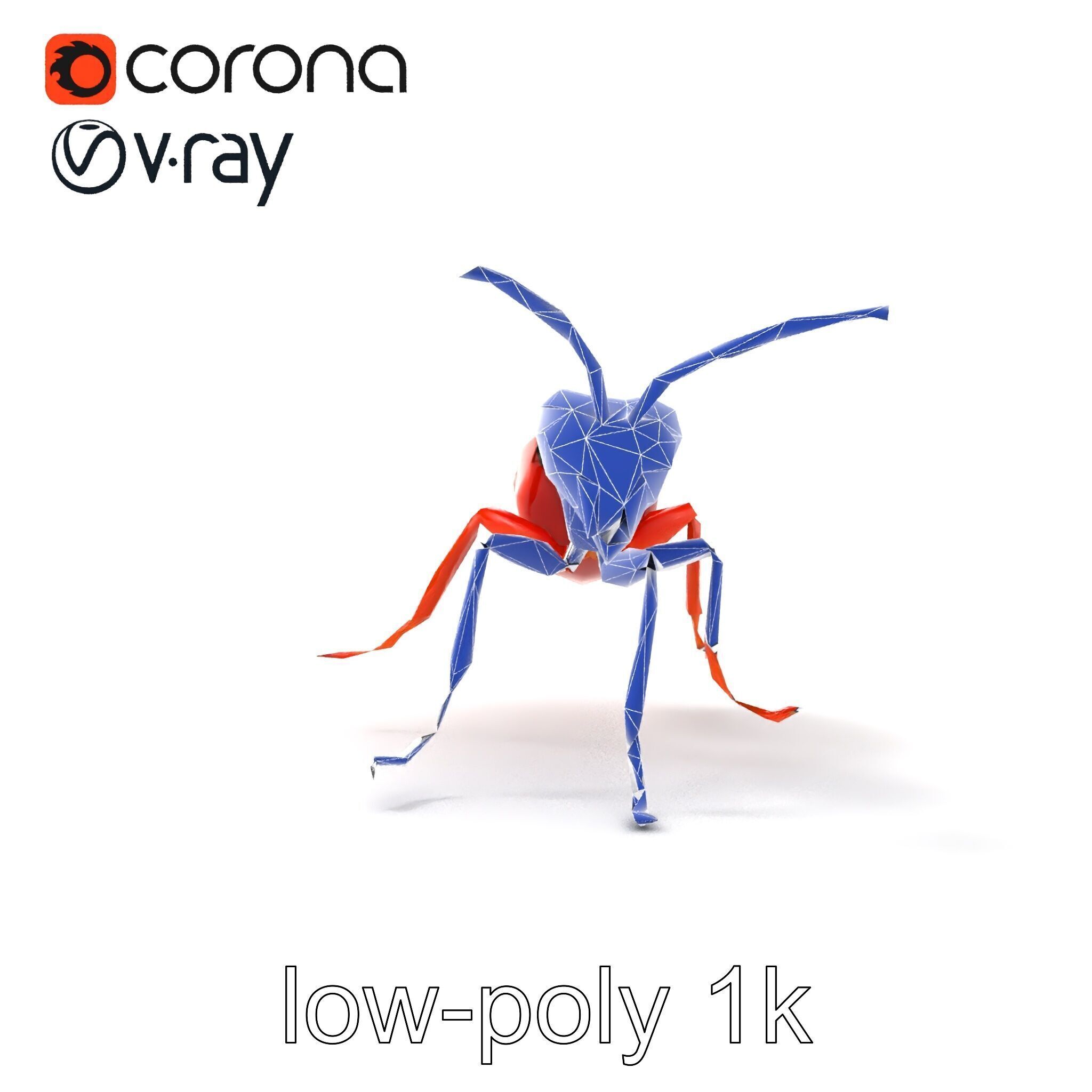 Red Soldier Ant Realistic 3D Model Pack Low-poly 3D model_13