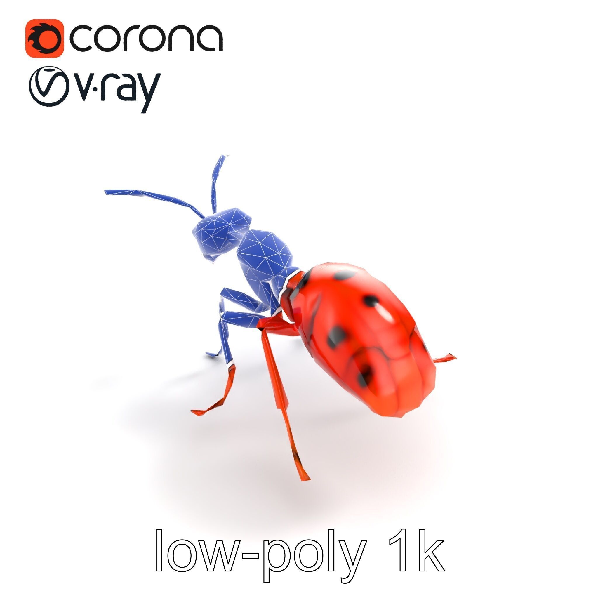 Red Soldier Ant Realistic 3D Model Pack Low-poly 3D model_18
