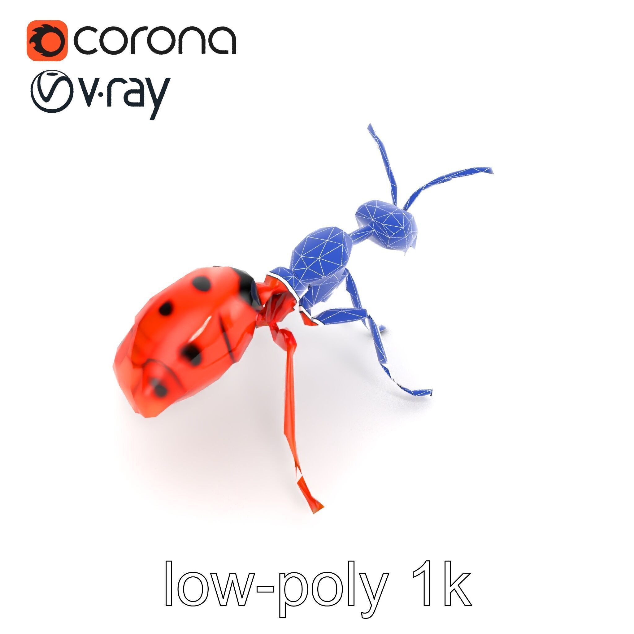 Red Soldier Ant Realistic 3D Model Pack Low-poly 3D model_24