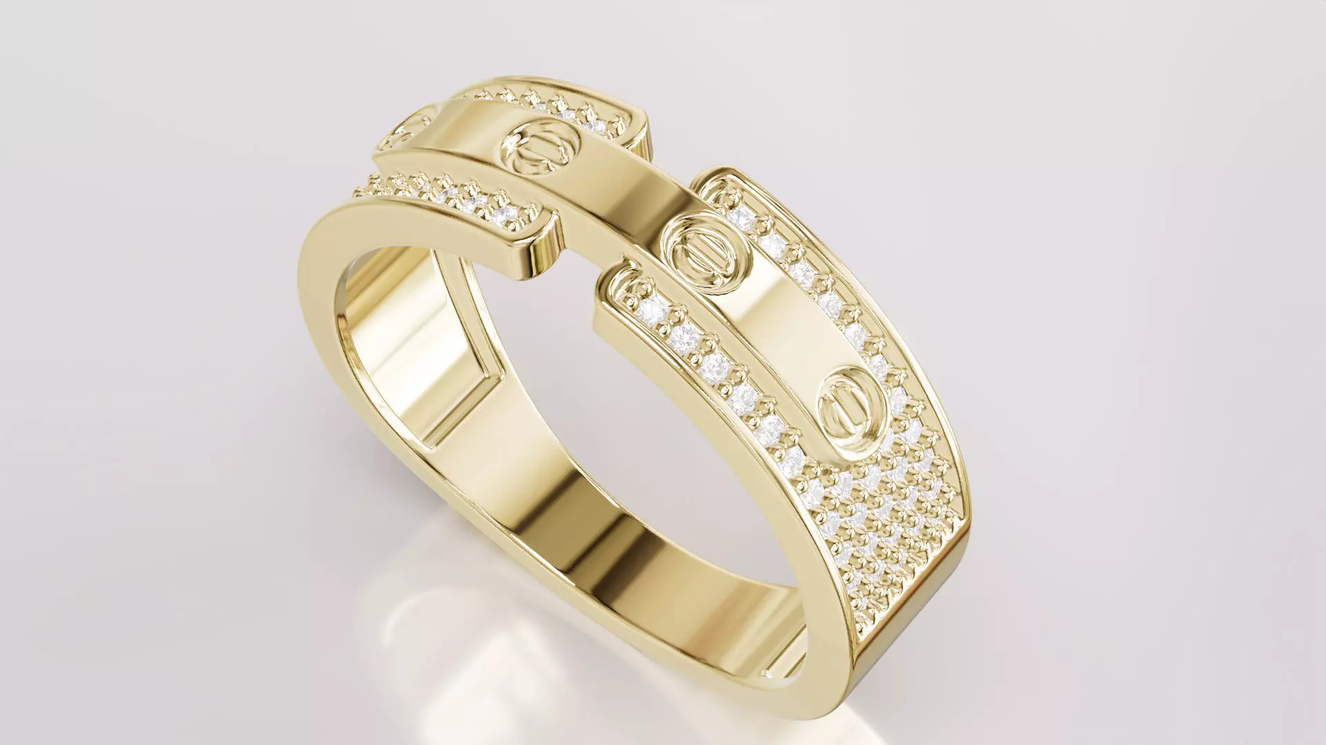 Jewelry Diamond Ring Model RG80 Free 3D print model