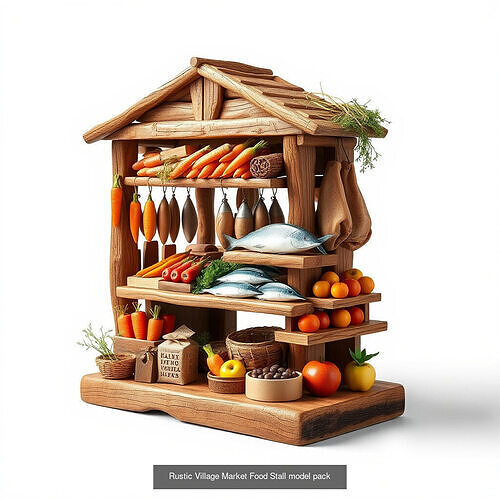 Rustic Market Stalls Pack 6