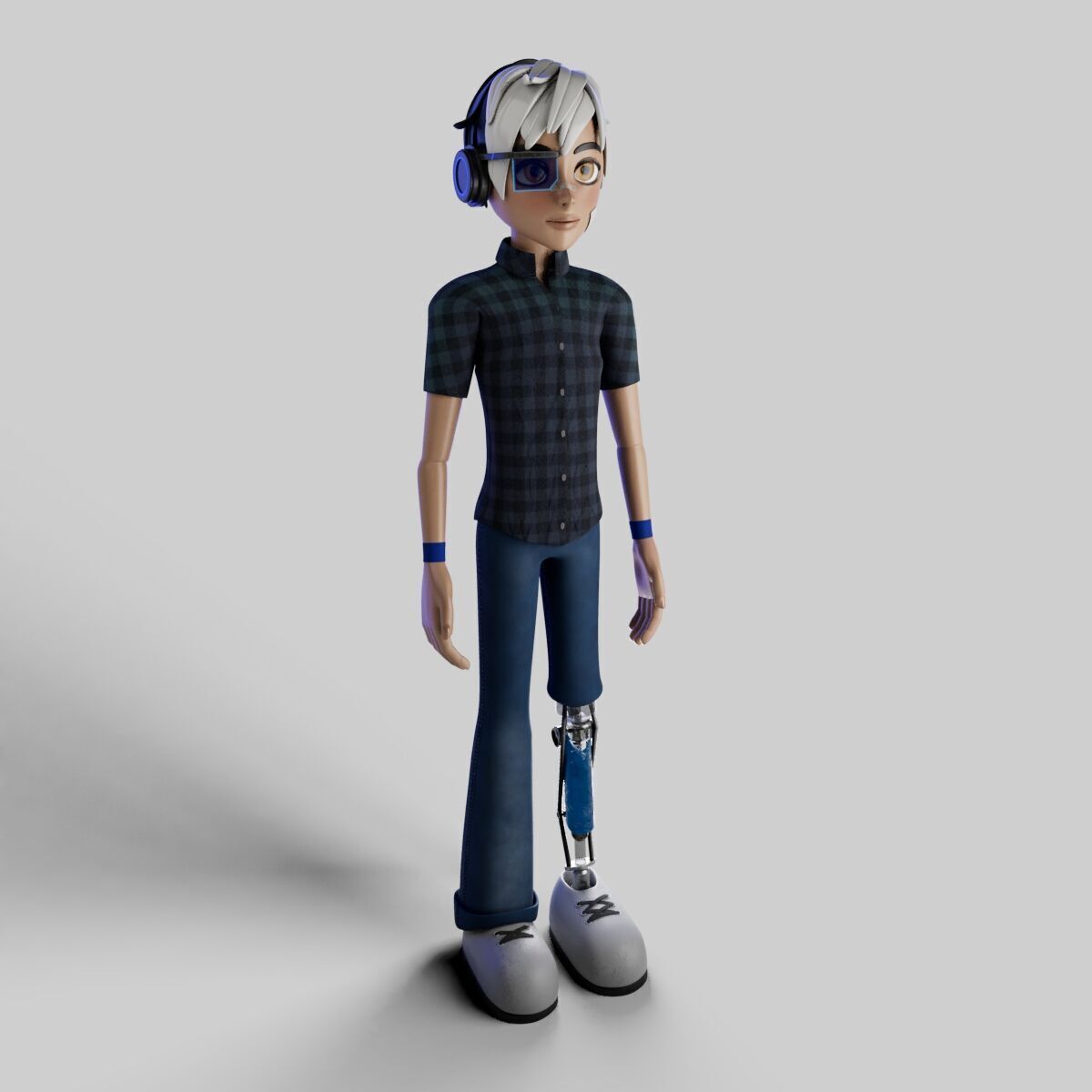 sci-fi styles Boy 3D model_1