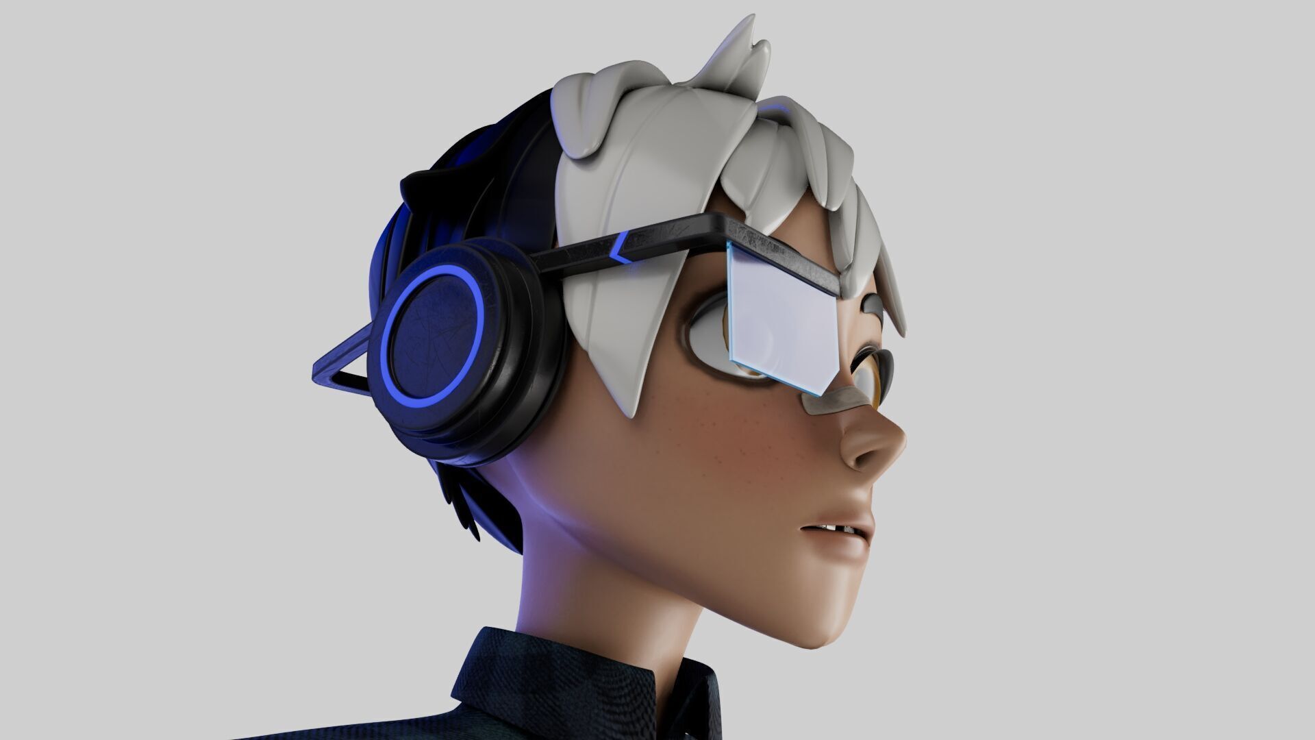sci-fi styles Boy 3D model_8