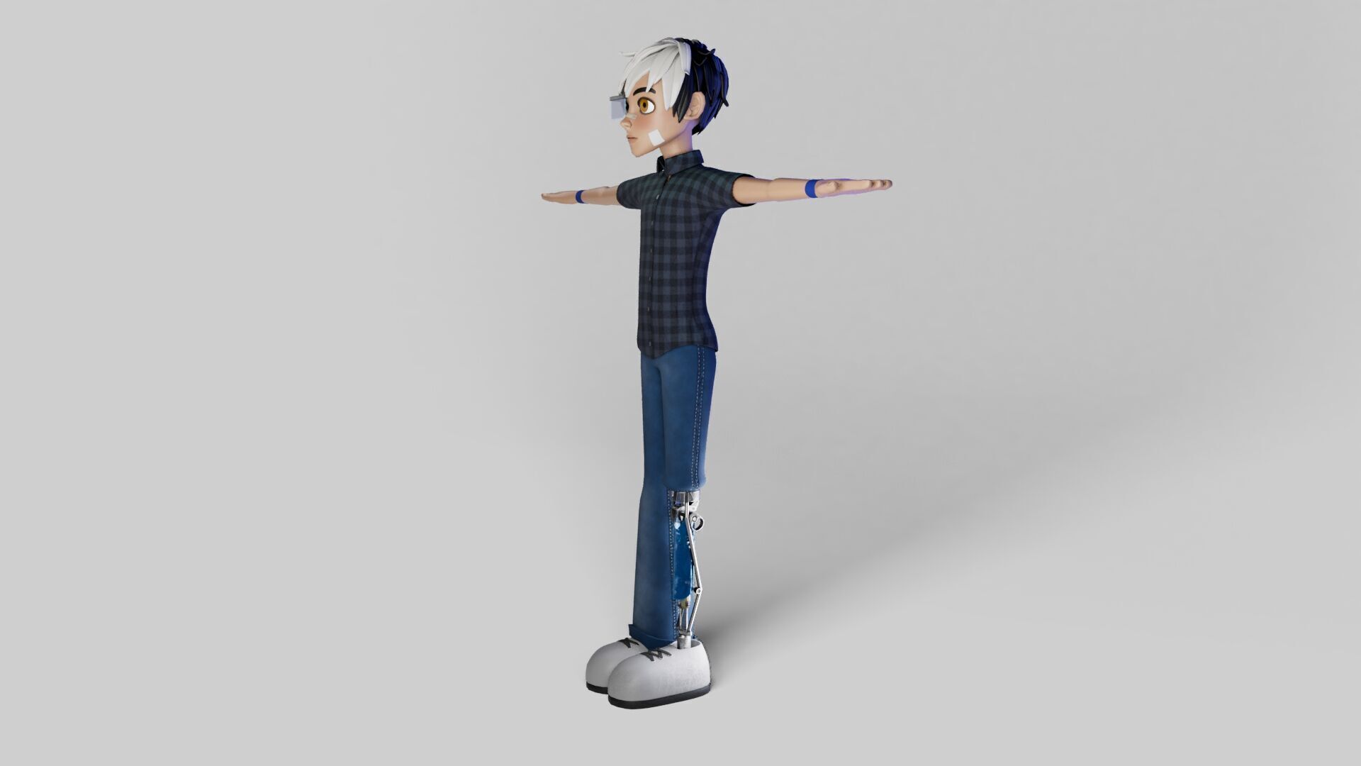 sci-fi styles Boy 3D model_3