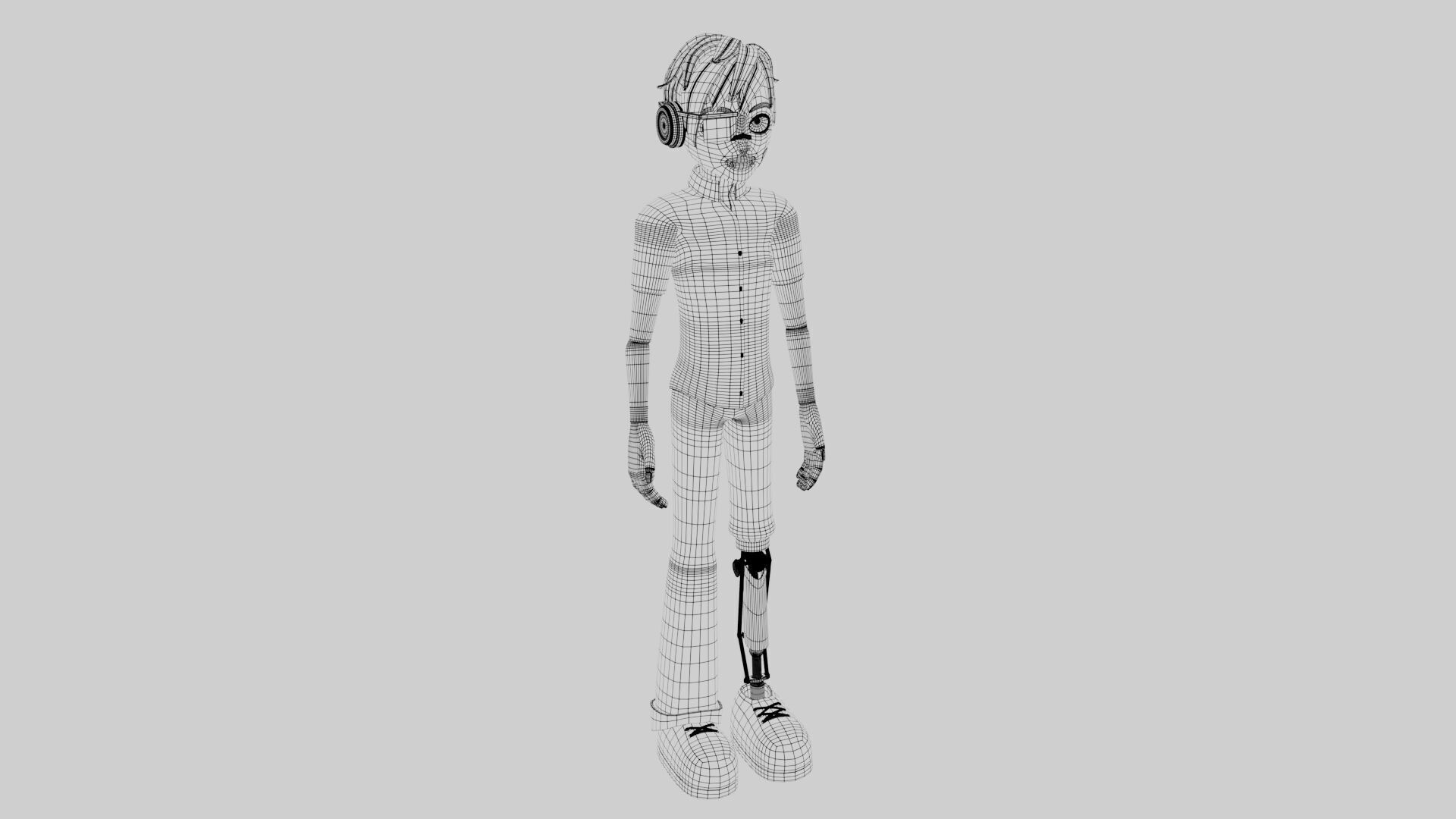 sci-fi styles Boy 3D model_11
