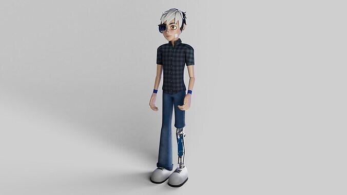 sci-fi styles Boy 3D model