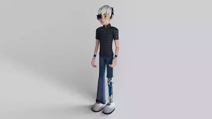 sci-fi styles Boy 3D model