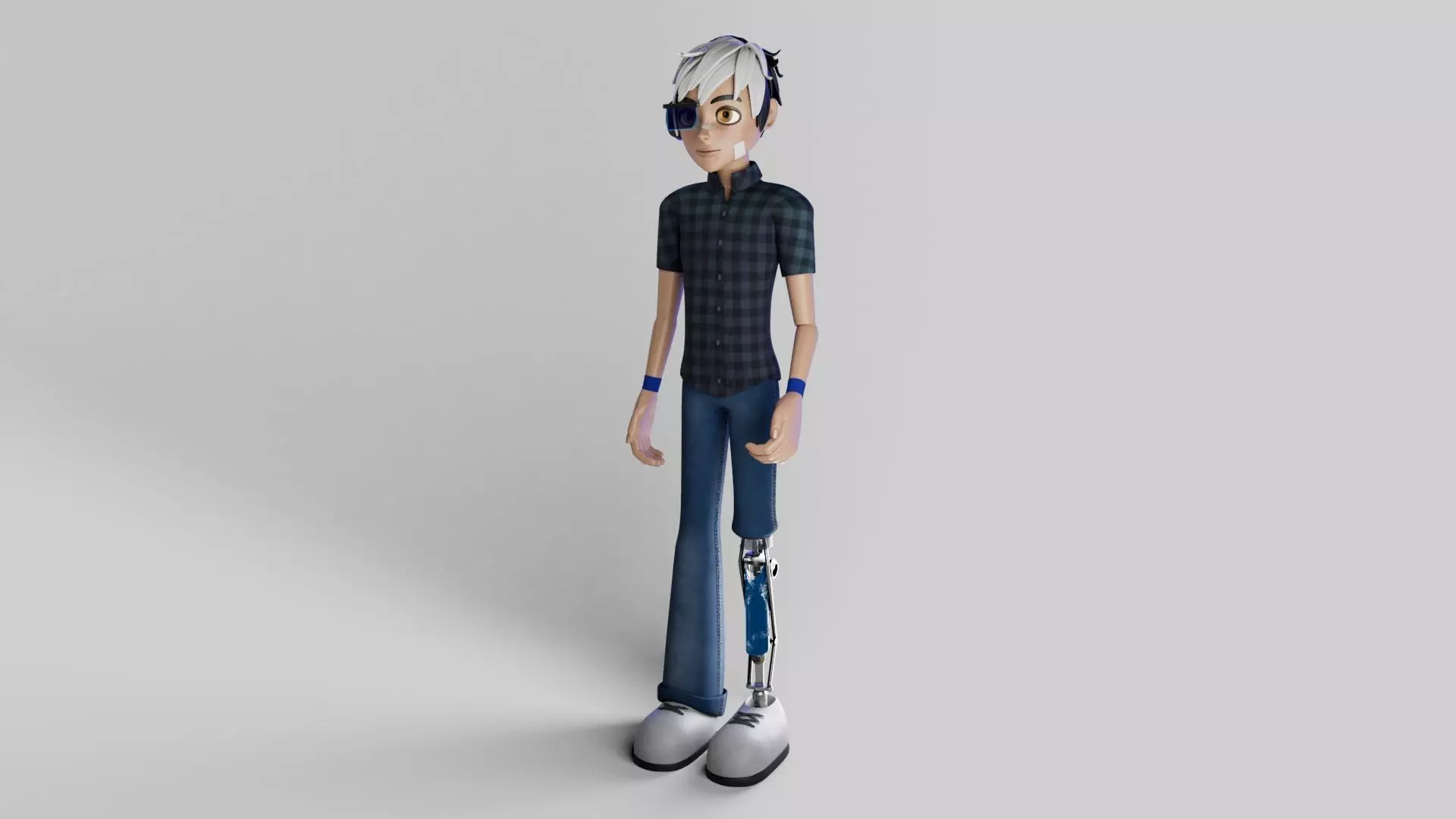 sci-fi styles Boy 3D model_0