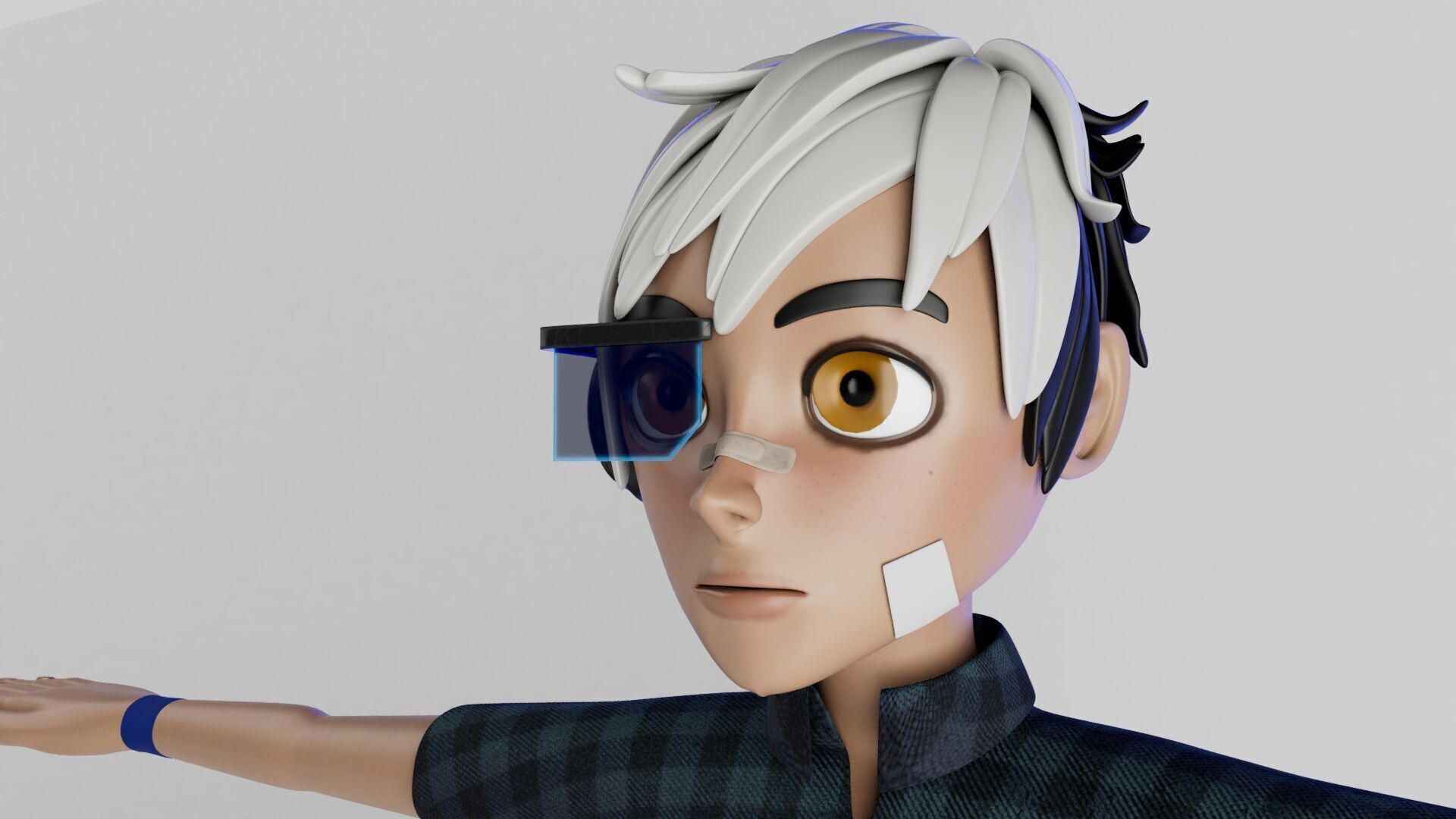 sci-fi styles Boy 3D model_7