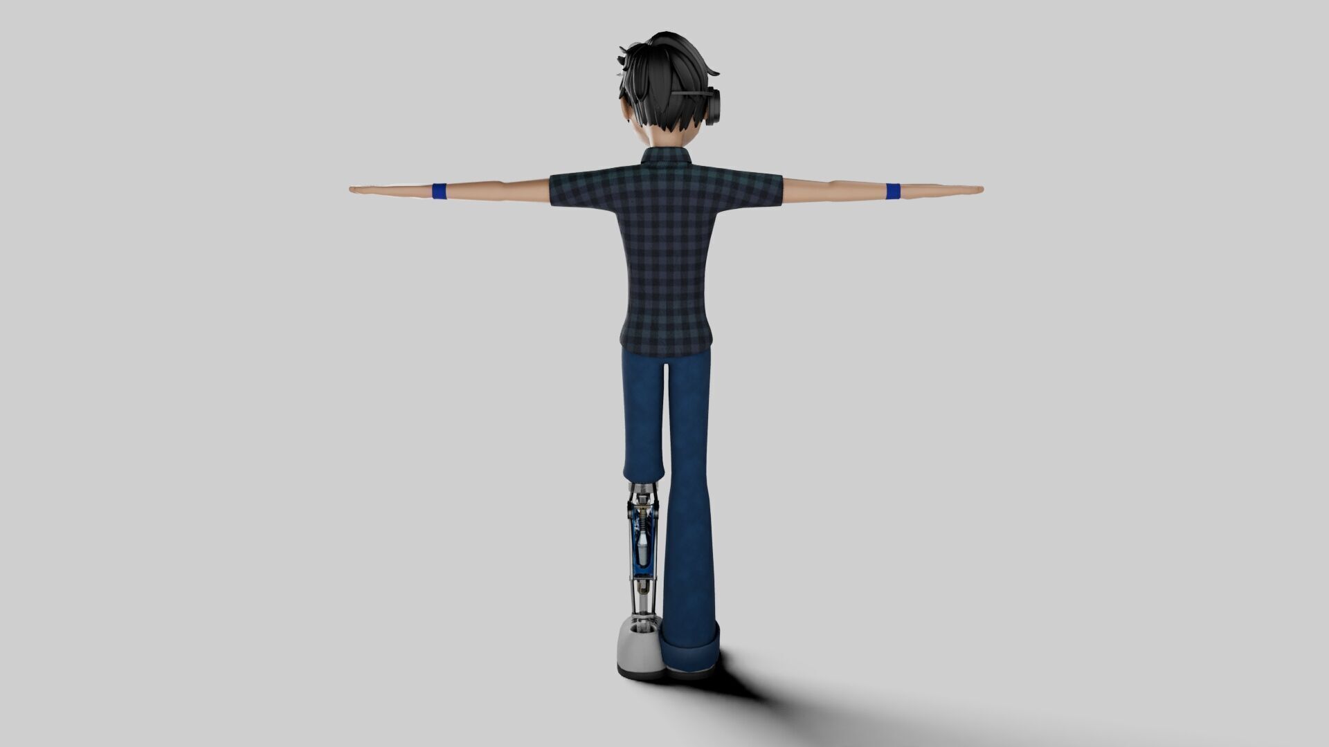 sci-fi styles Boy 3D model_4