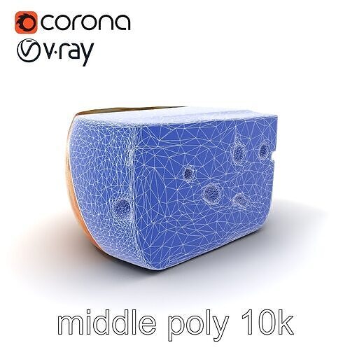 Artisanal Cheese Wheel with Rind Texturing model pack Low-poly 3D model 6