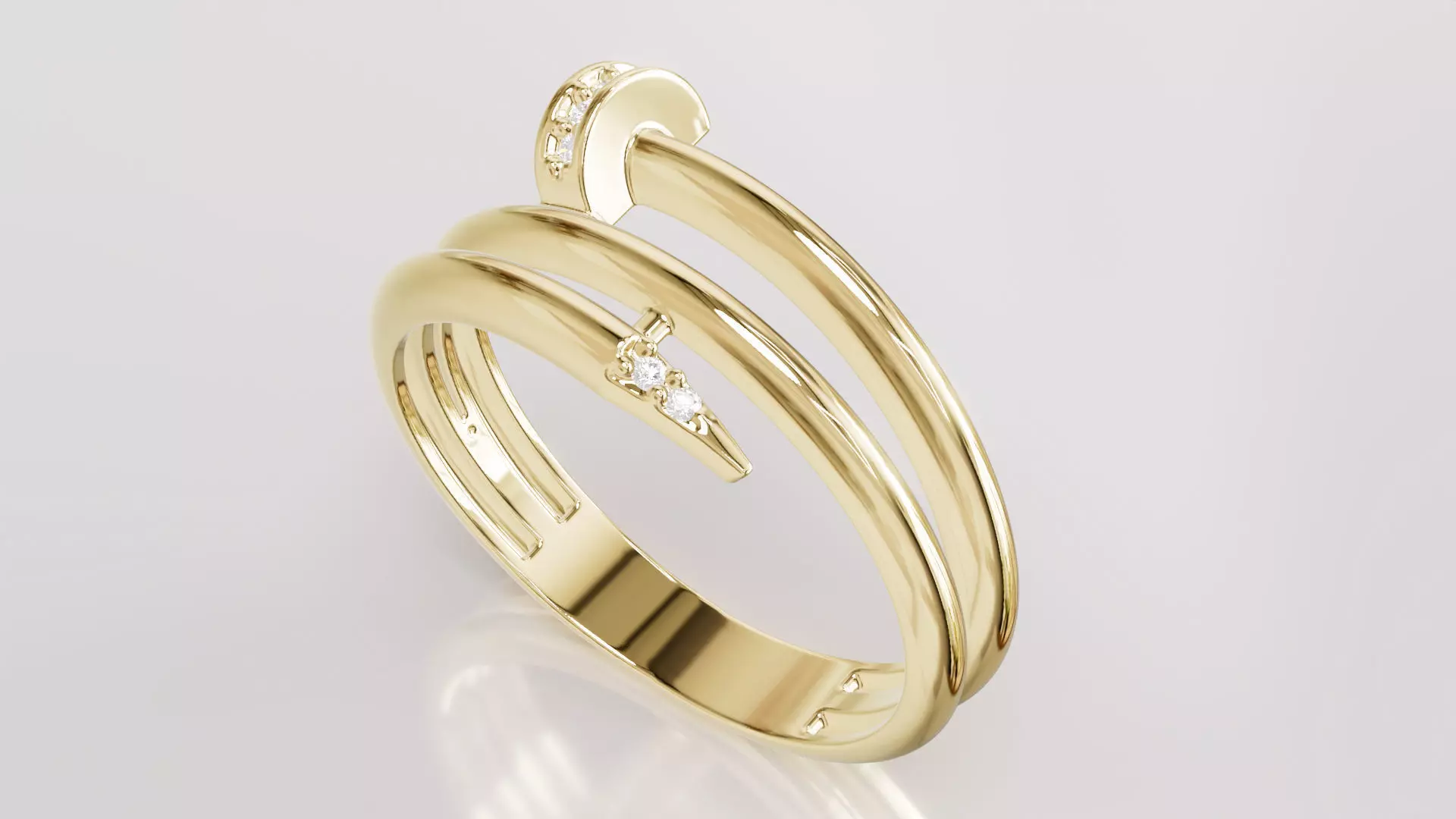 Jewelry Diamond Ring Model RG86 Free 3D print model