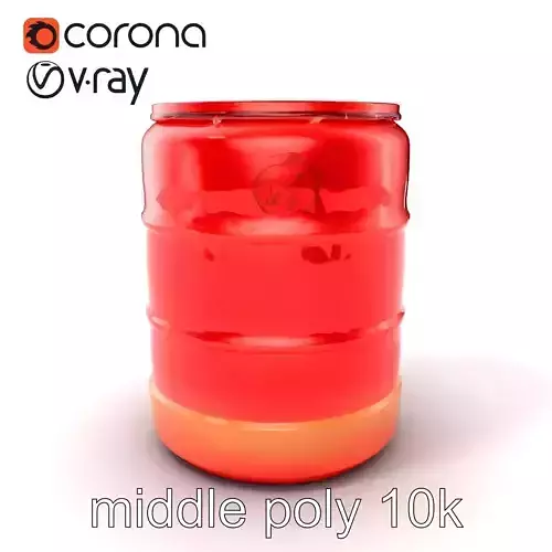 High-Gloss Cherry Red Plastic Drum Model Pack
