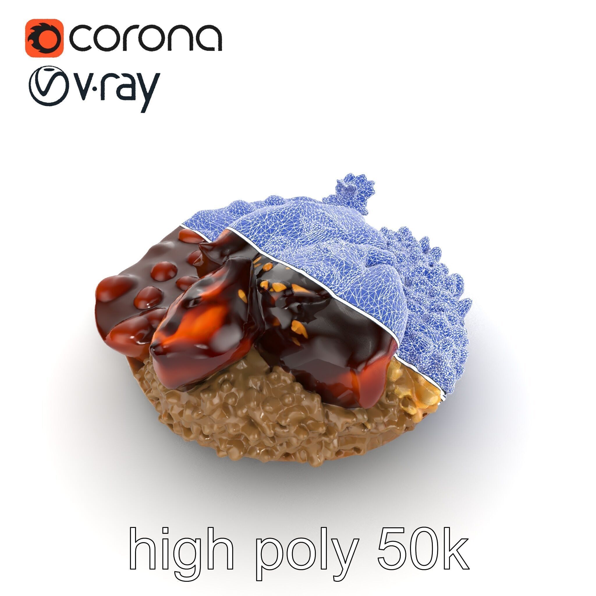 Mole Poblano Plate with Chicken and Sides model pack Low-poly 3D model_31