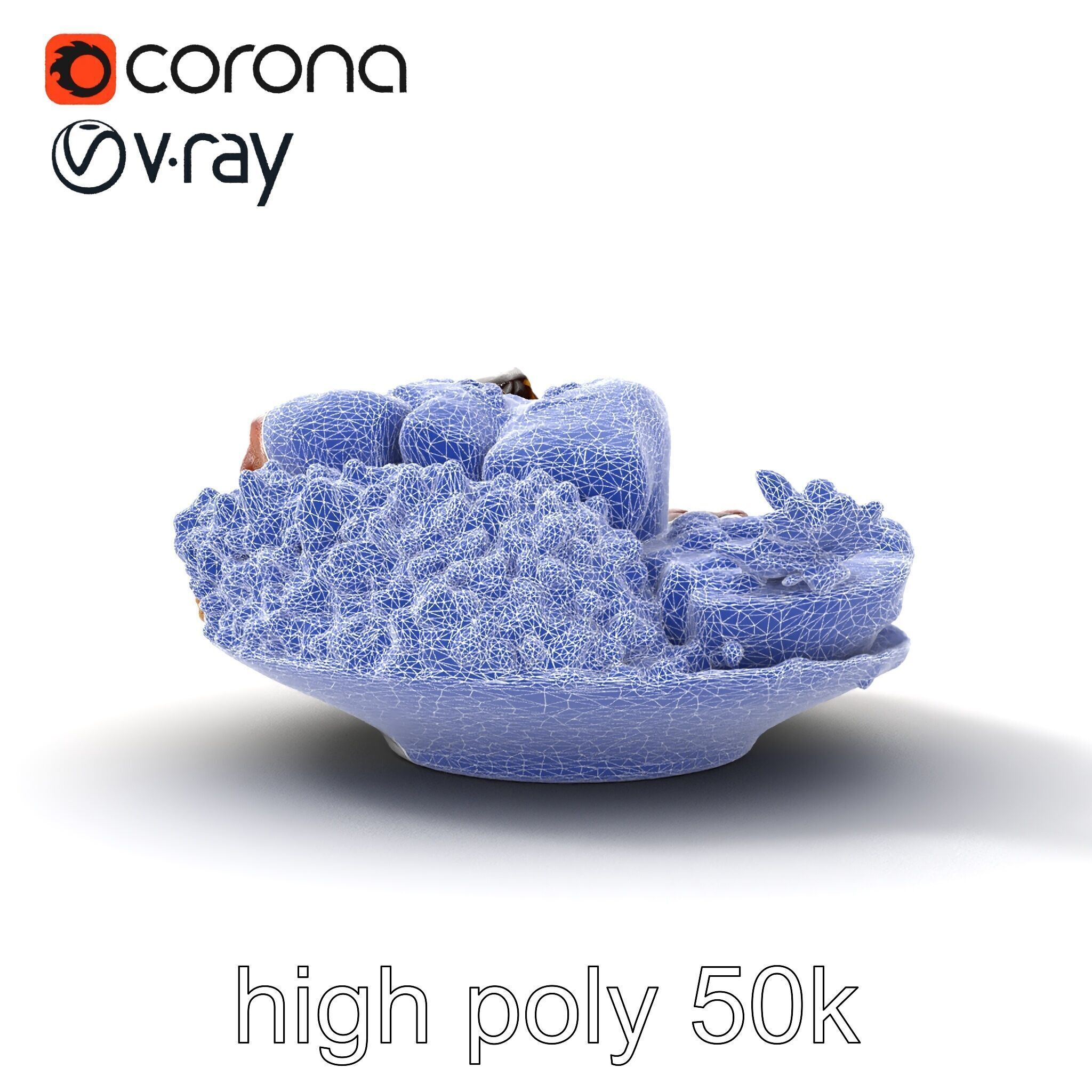 Mole Poblano Plate with Chicken and Sides model pack Low-poly 3D model_23