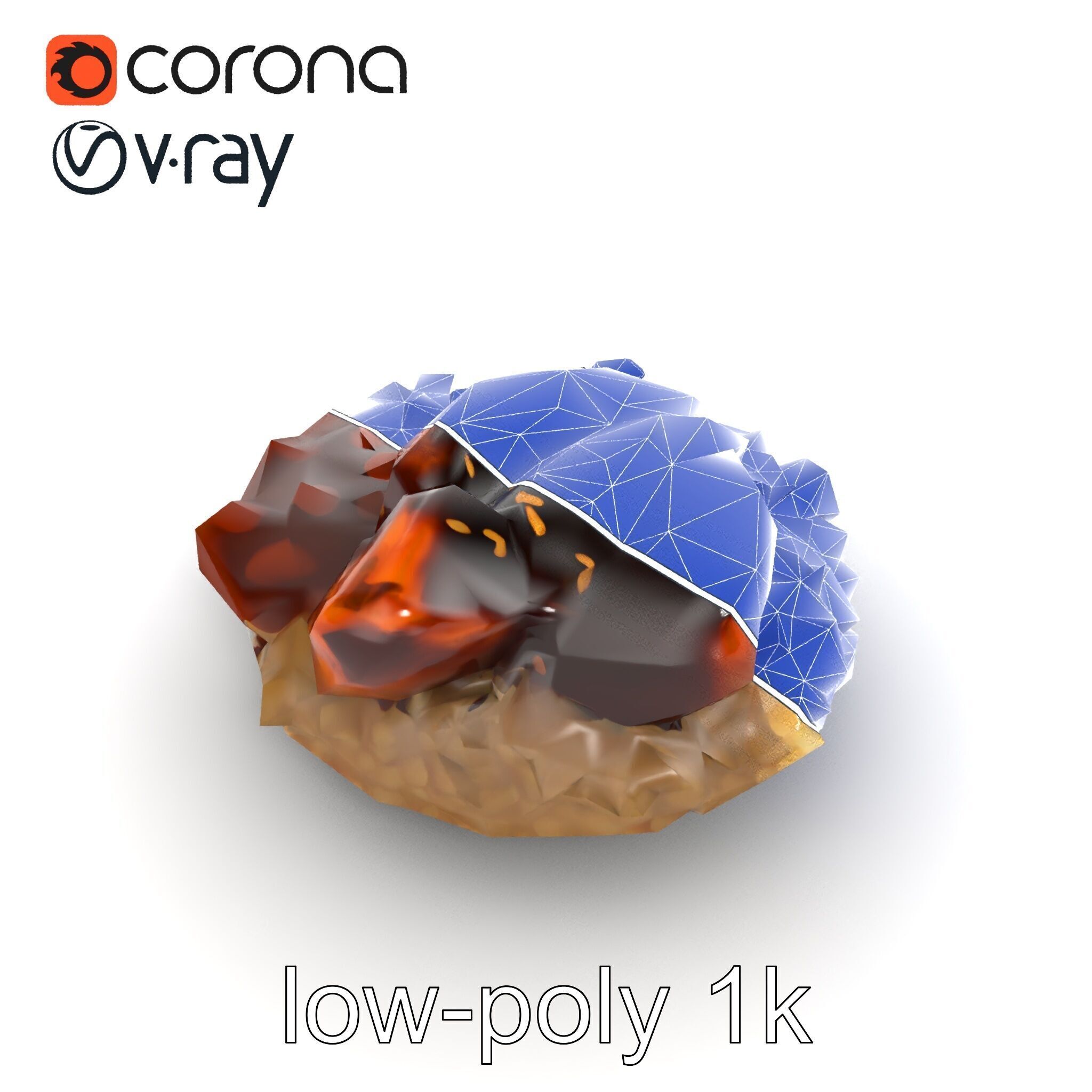 Mole Poblano Plate with Chicken and Sides model pack Low-poly 3D model_18