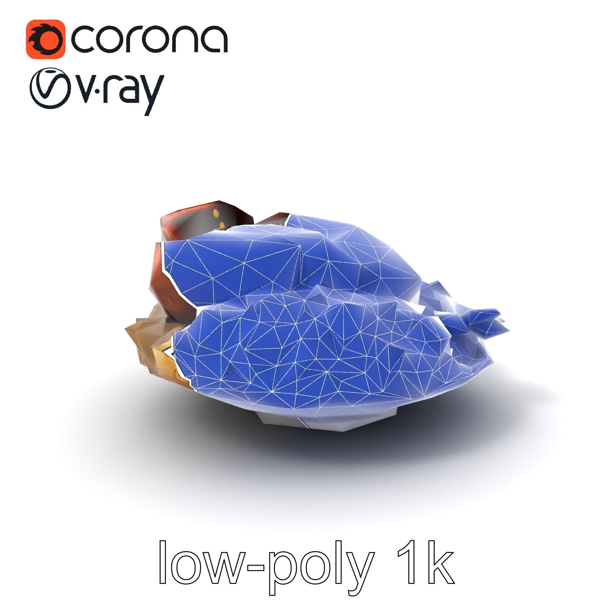 Mole Poblano Plate with Chicken and Sides model pack Low-poly 3D model_7