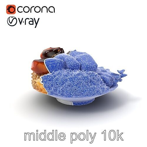 Mole Poblano Plate with Chicken and Sides model pack Low-poly 3D model 6