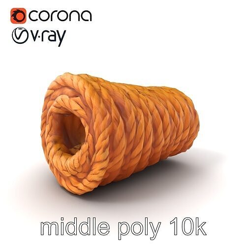 Realistic Rope Coil Model Pack Low-poly 3D model